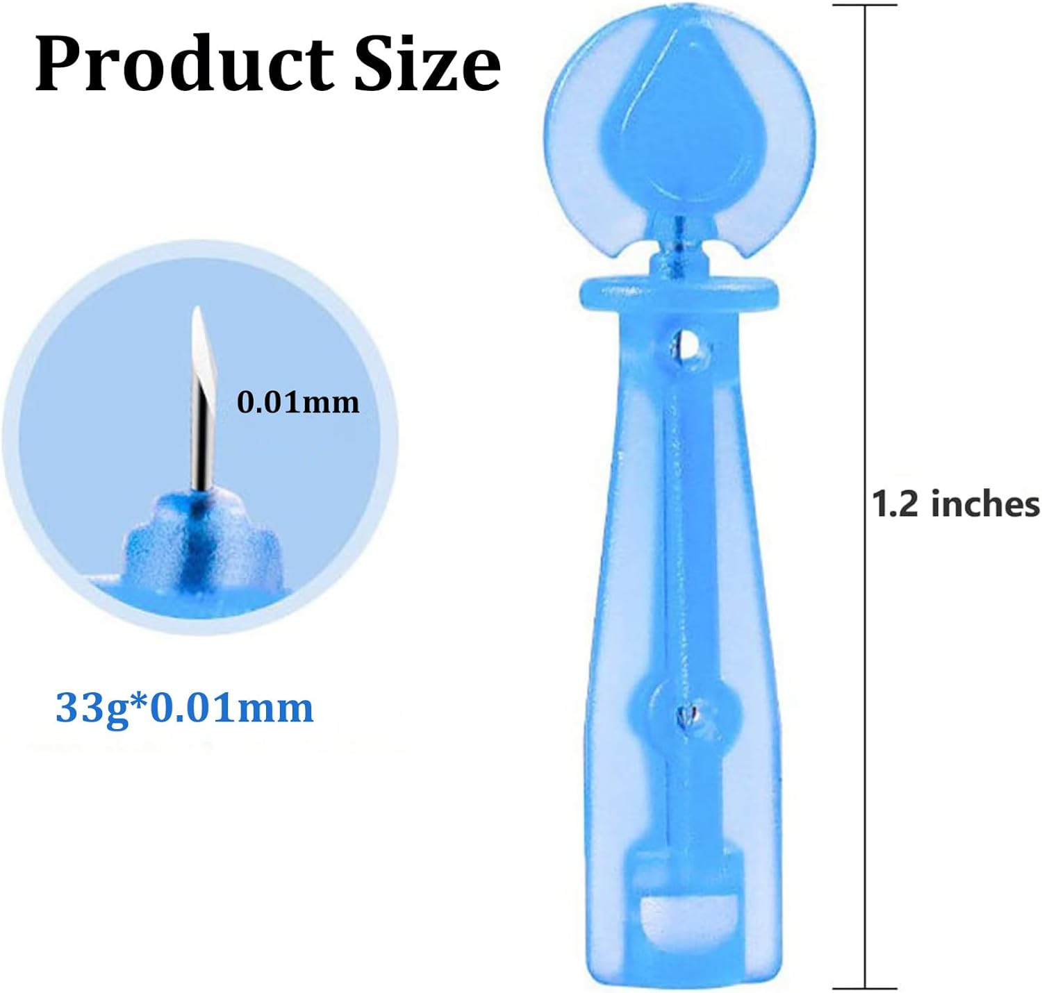 50Pcs Disposable Blackhead and Blemish Remover Tools for Acne, Whitehead, Comedone Removal - Pimple Popper Set for Salon and Home Use(Blue） image number 2