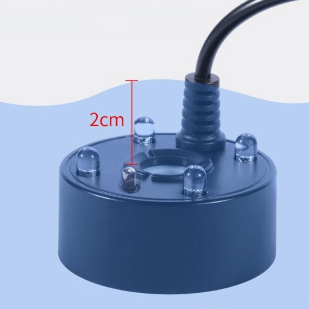 Ultrasonic Mist Maker, USB Mist Maker Fogger, Ultrasonic Fogger Pond Fogger with LED Lights, Aquarium Mist Maker, Water Atomizer Fogger image number 5