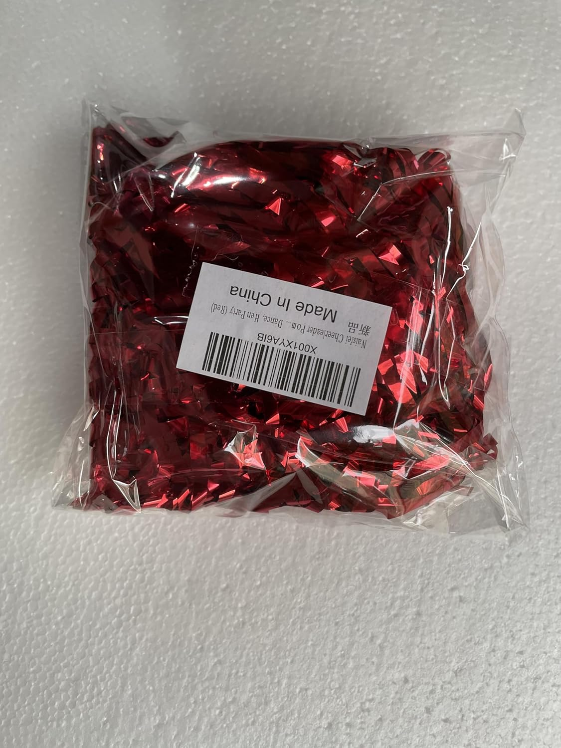 Naisfei Cheerleader Pompoms, Pack of 2 Cheerleading Captain Pompoms for Sports, Pom Poms, Cheerleading, Pom Poms Made of Metal Foil, for Sports Events, Dance, Hen Party (Red) image number 5