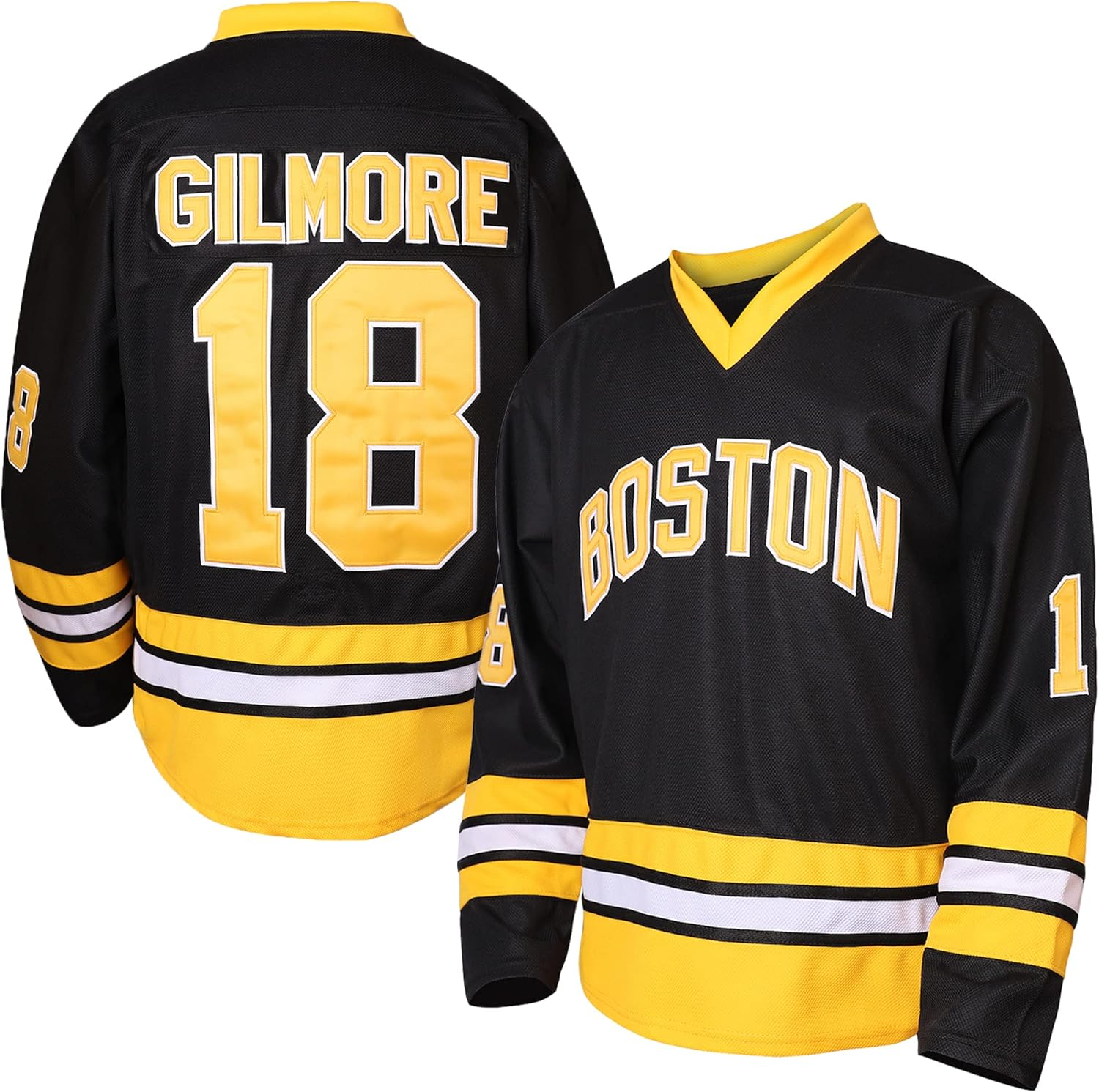 18 Happy Gilmore Hockey Jersey for Men,Boston Adam Sandler 1996 Movie Ice Hockey Jersey Black S-3XL image number 4