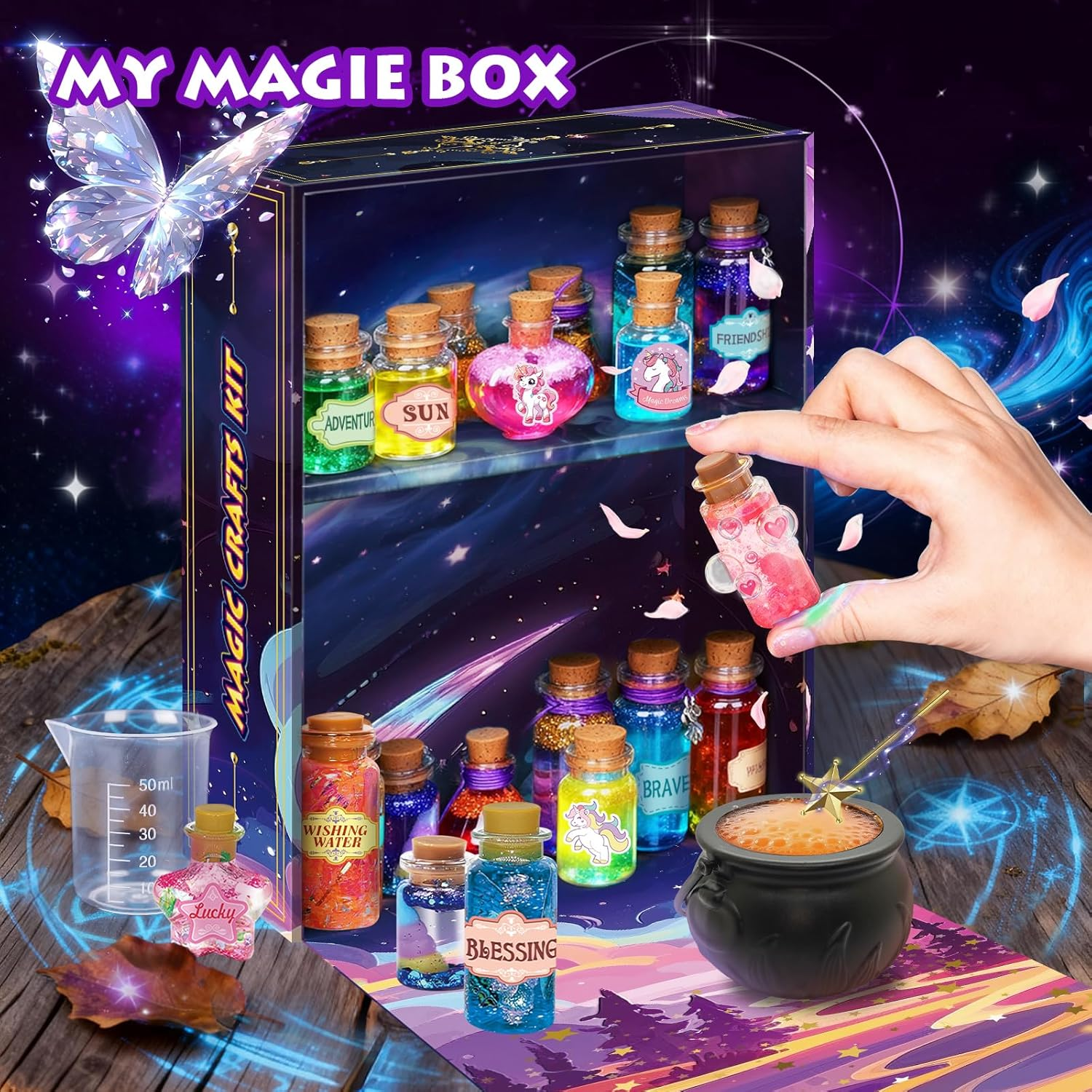Fairy Unicorn Magic Crafts Kit for Kids - DIY Potion Mix Making Kits for Girls Ages 6-8&8-12, Indoor & Rainy Day Magical Activity Toy, Christmas Birthday Gift image number 4