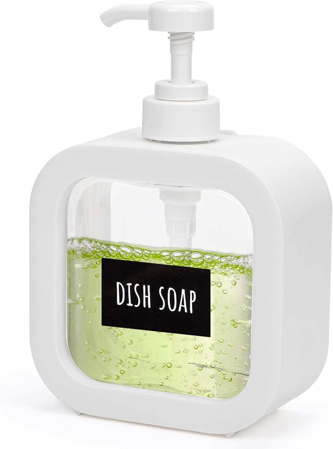 Segbeauty 16.9Oz Refillable Hand Soap Dispenser,Pack of 4 Leak-Proof Bathroom Hand Soap Dispensers,500Ml Dish Soap Dispenser for Kitchen Sink,Black Plastic Soap Dispenser with Pump and Labels image number 1