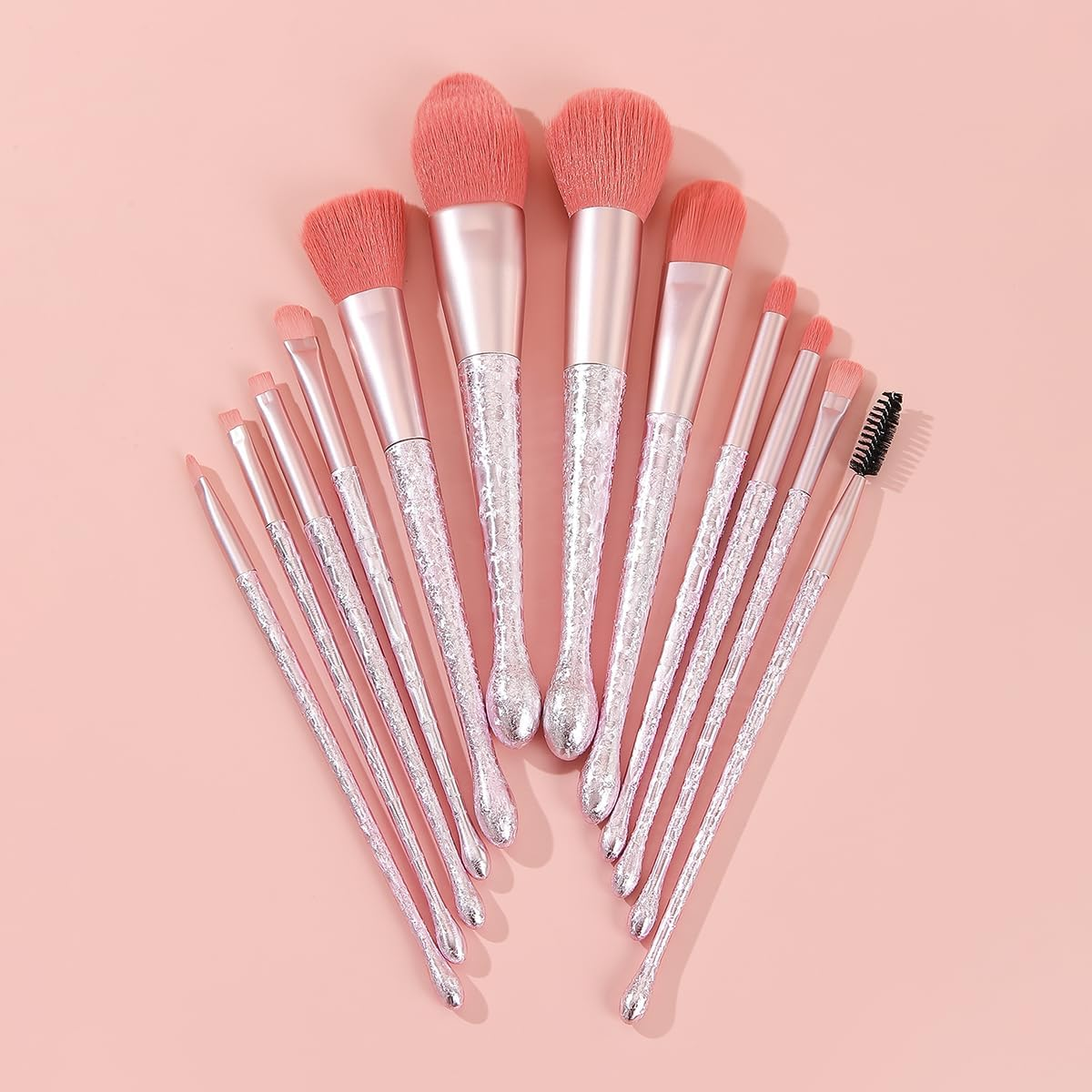BRUSH ARTIST 12 Pcs Premium Synthetic Pink Makeup Brush Set with Makeup Bag Face Powder Brush, Contour Brush, Blush Brush, Eyeshadow Brush, Eyebrow Brush, Concealer Brush Travel Size image number 1