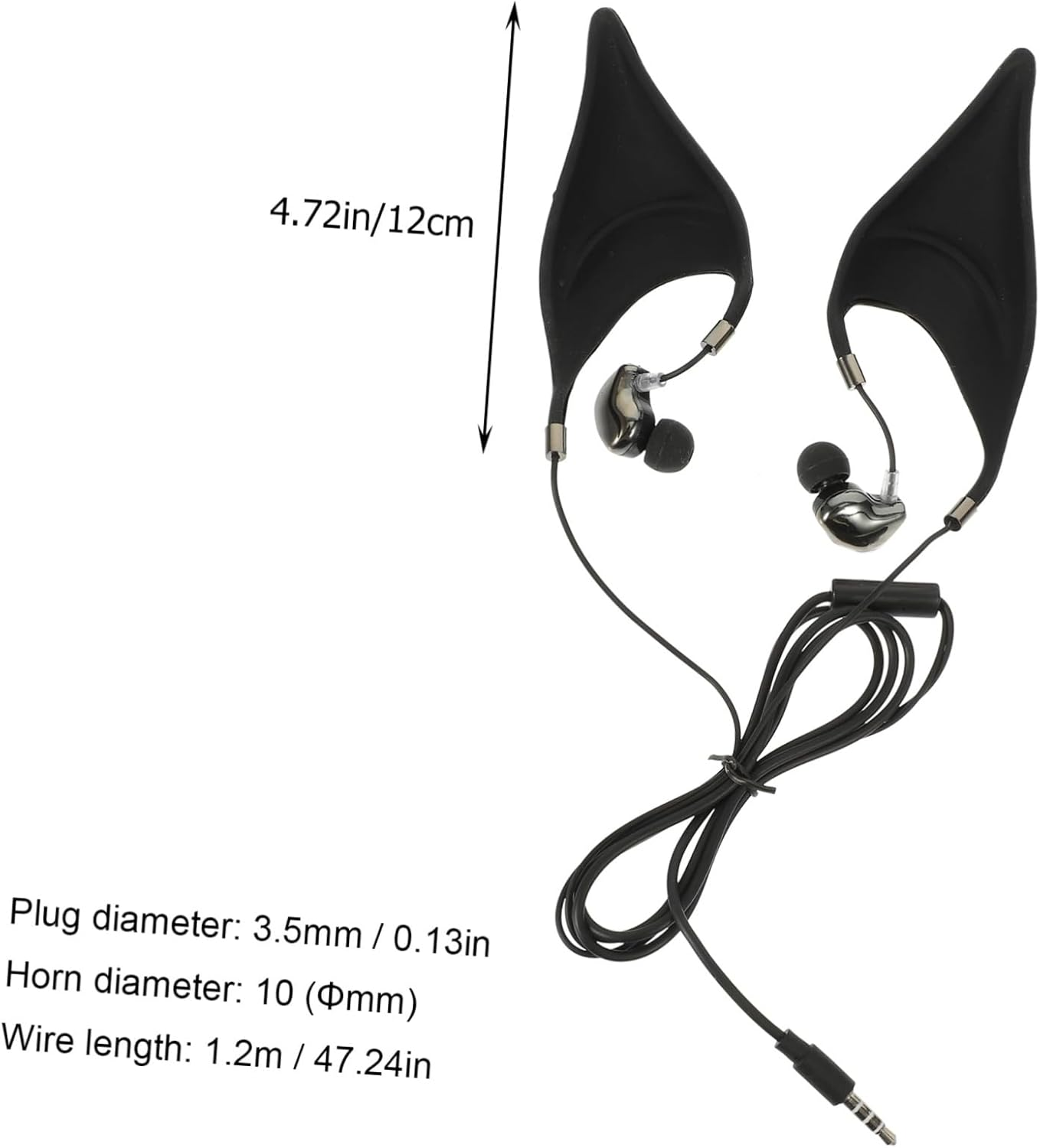 OKUMEYR Elf Ear Headphones In-Ear Earphone Microphone for Phone Tablet Wired Design for Running and Boys and Girls image number 4