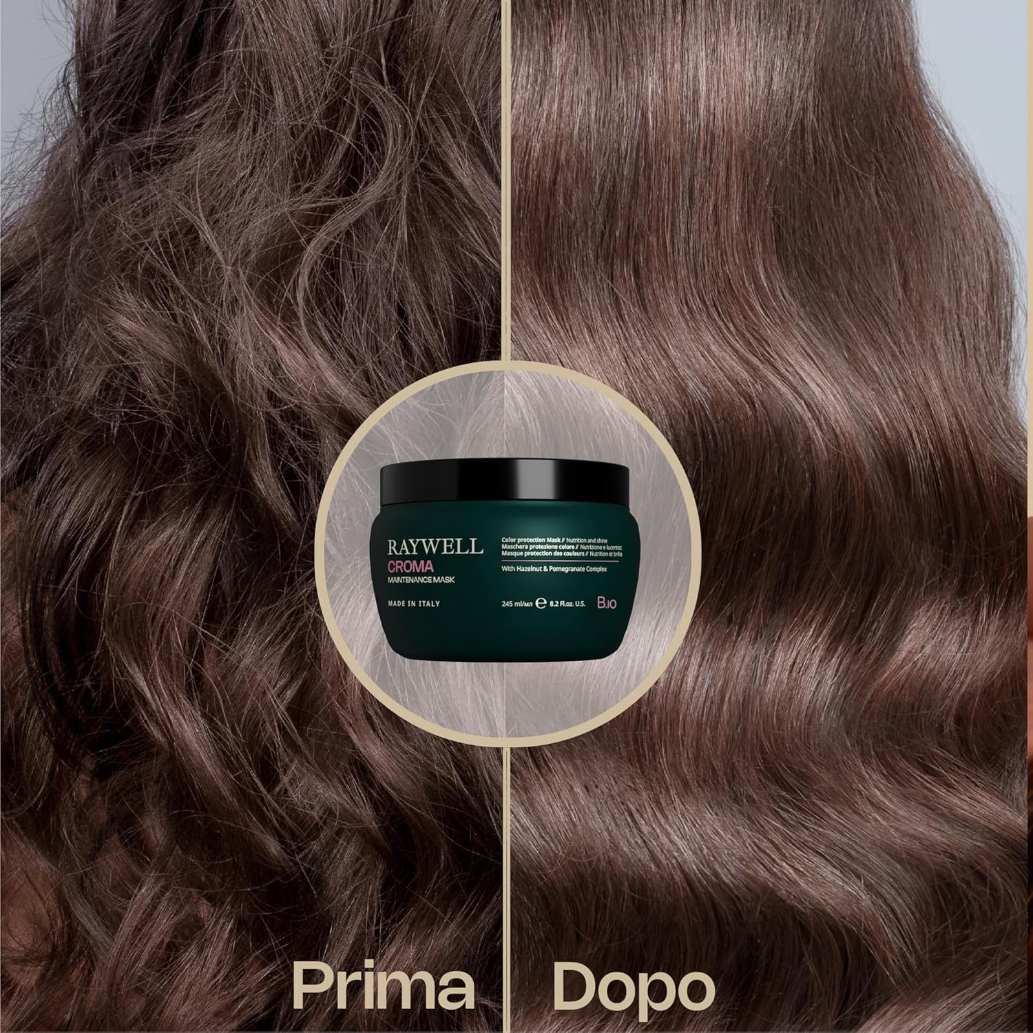 Raywell B.Io Maintenance Colour Protection Mask - Intensive Hair Mask for Coloured Hair, Strengthens Hair Fibre & Fixes Colour, Gives Deep Care and Luminous Shine (245 Ml) image number 4