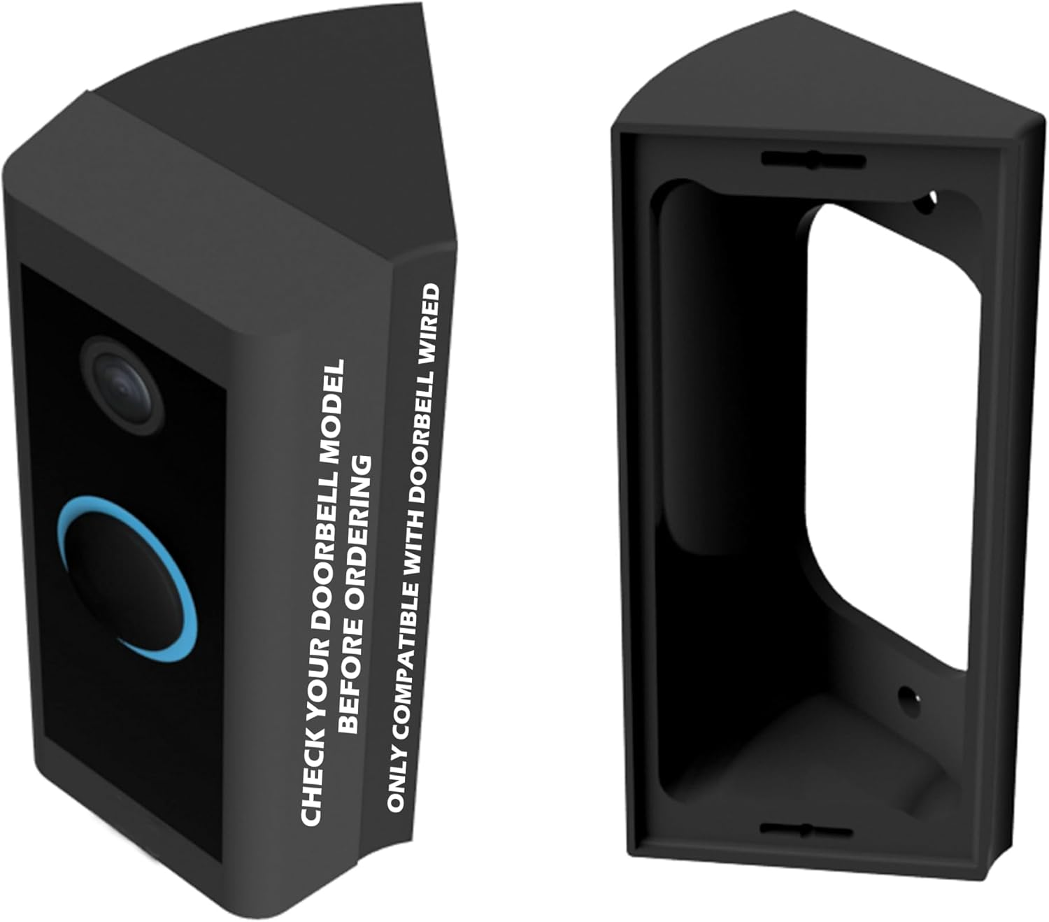 Mars Outpost Corner Kit Compatible with Ringwiredvideo Doorbell, Mounting Bracket, 45&deg; Angle, Slim Fit, Strong - Wedge 20-45 image number 4