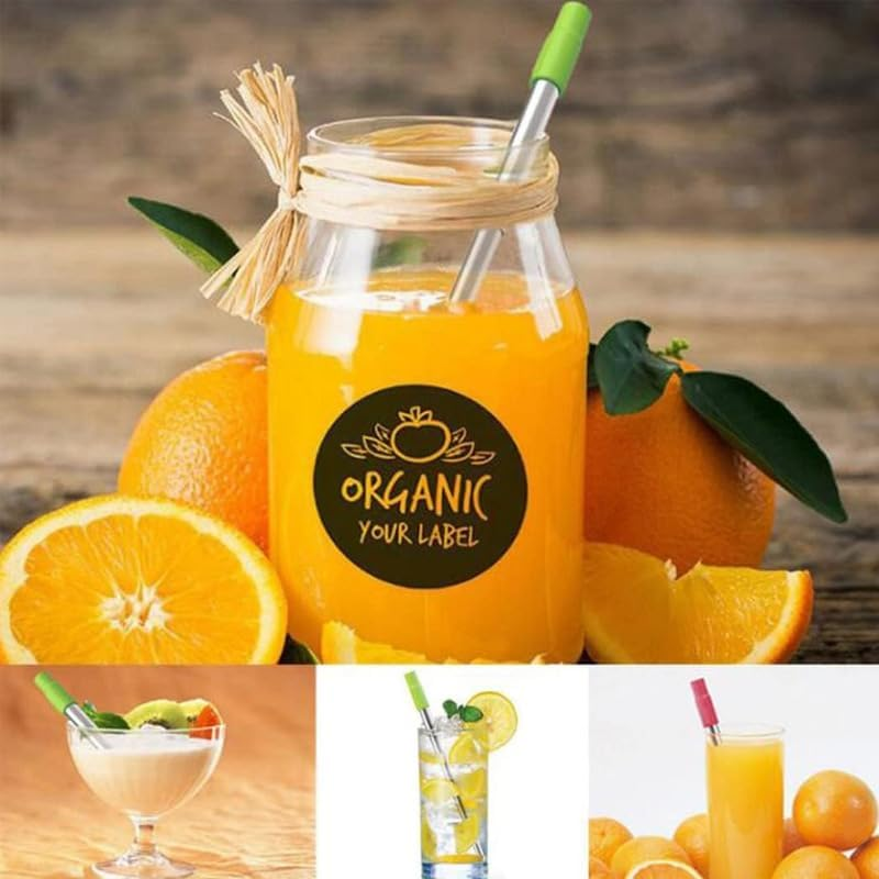 3PCS Reusable Straws Collapsible Stainless Steel Straws with Cleaning Brush & Silicone Tips, Portable Travel Telescopic Drinking Straws with Storage Case. image number 5