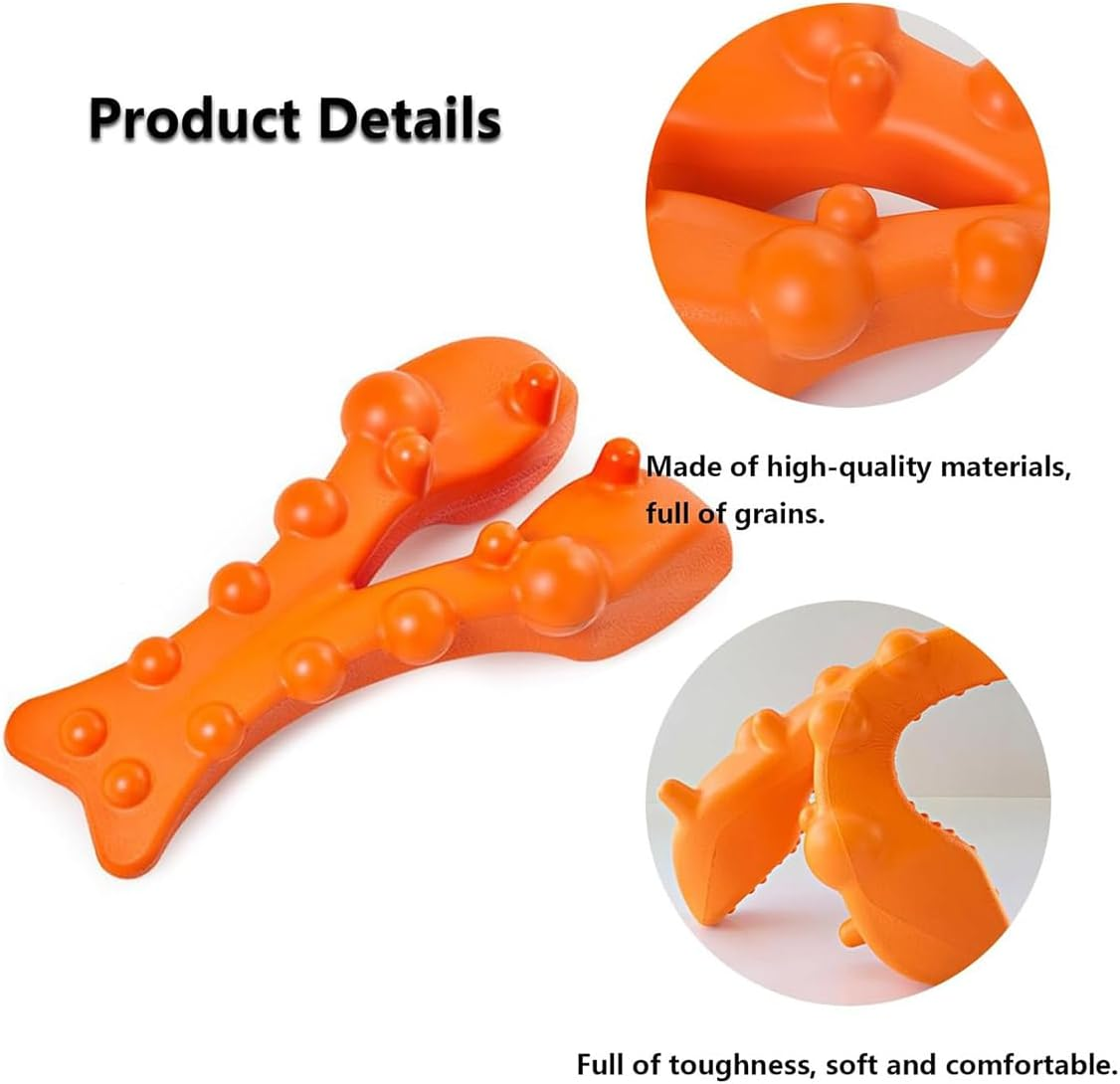 AIMALL Ergonomic Back Stretcher and Neck Pillow - Cervical Relief and Muscle Relaxation, Acupressure Support for Improved Sleep, 5.7"X13" Dimensions, Orange image number 6