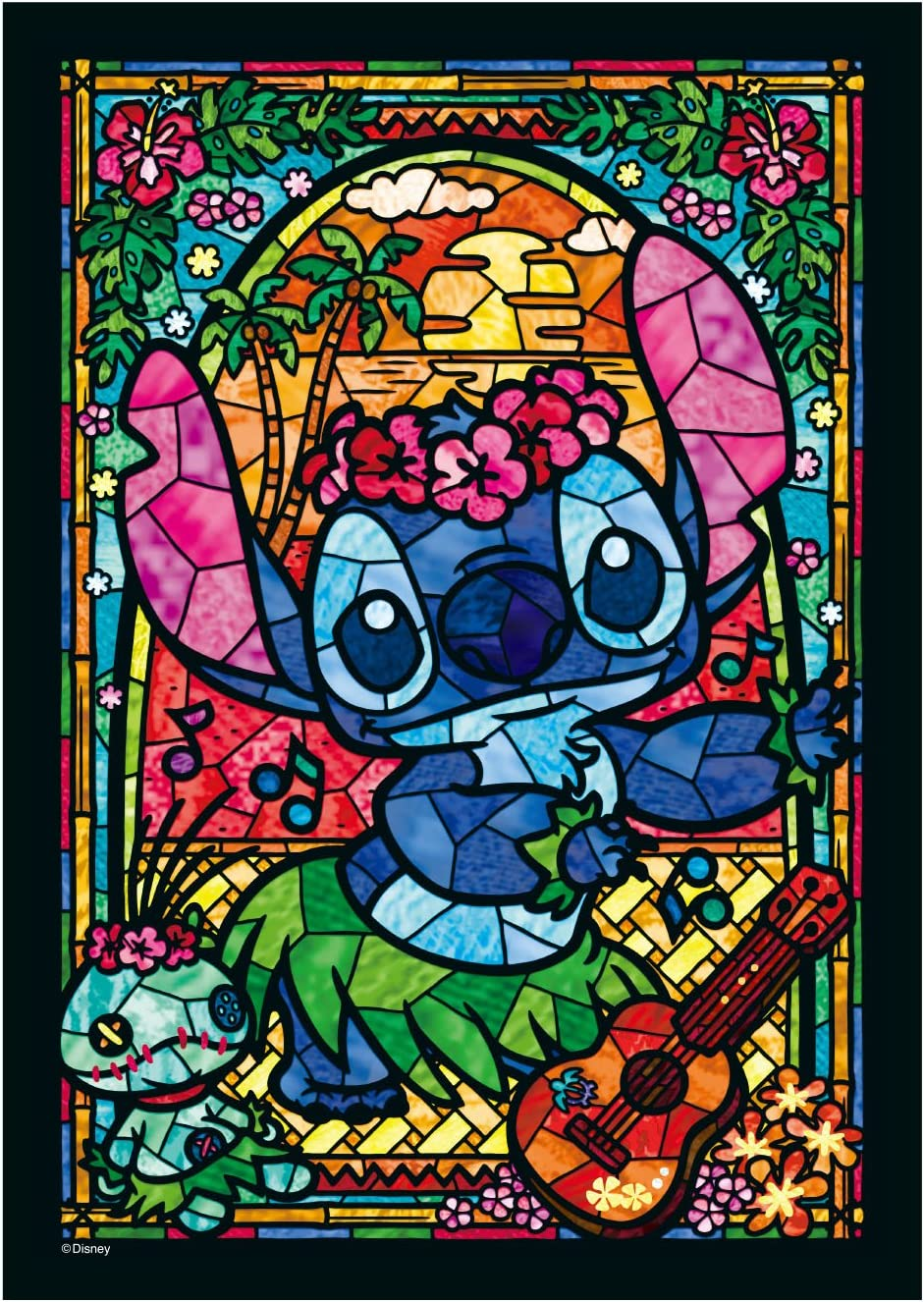 Tenyo Disney Stitch Stained Glass 266 Pieces Puzzle (DSG-266-758) image number 3