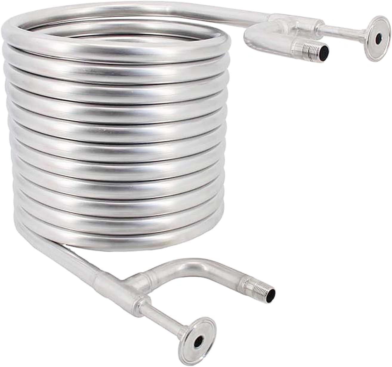 Wort Chiller, Pro Stainless Steel Counterflow, Wort Chiller 9.5M 1.5" TC 1/2" BSP Homebrew Beer & Wine Making Equipment image number 4