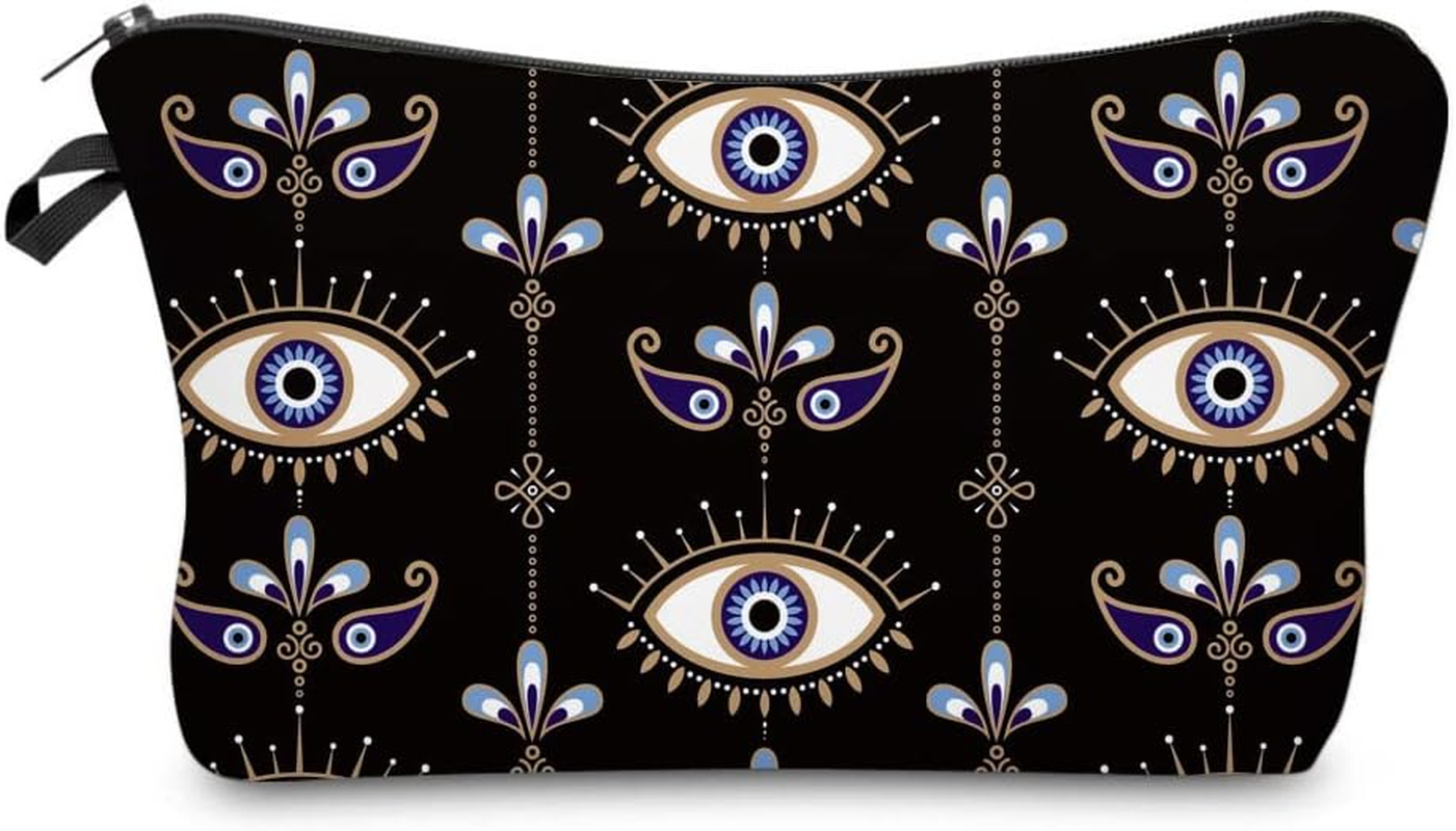 Allover Print Makeup Bag Cosmetic Bag Organizer Makeup Pouch Toiletry Pouch Clutch Cosmetic Pouch for Adult Women Travel and Daily Use, Moon Phase 1 - Bee image number 6