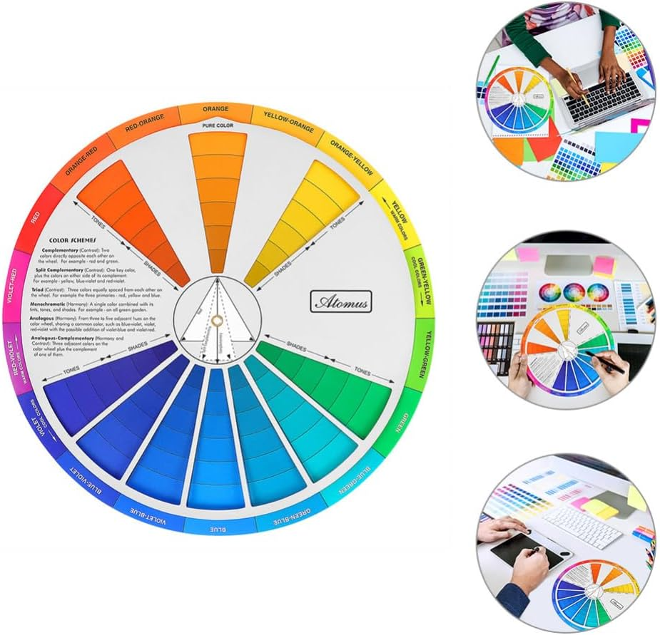 Operitacx 2Pcs Gradient Color Wheel Standard Color Card Mixing Guide for Painting Makeup Blending and Art Class Teaching Tool - 1Pc image number 2