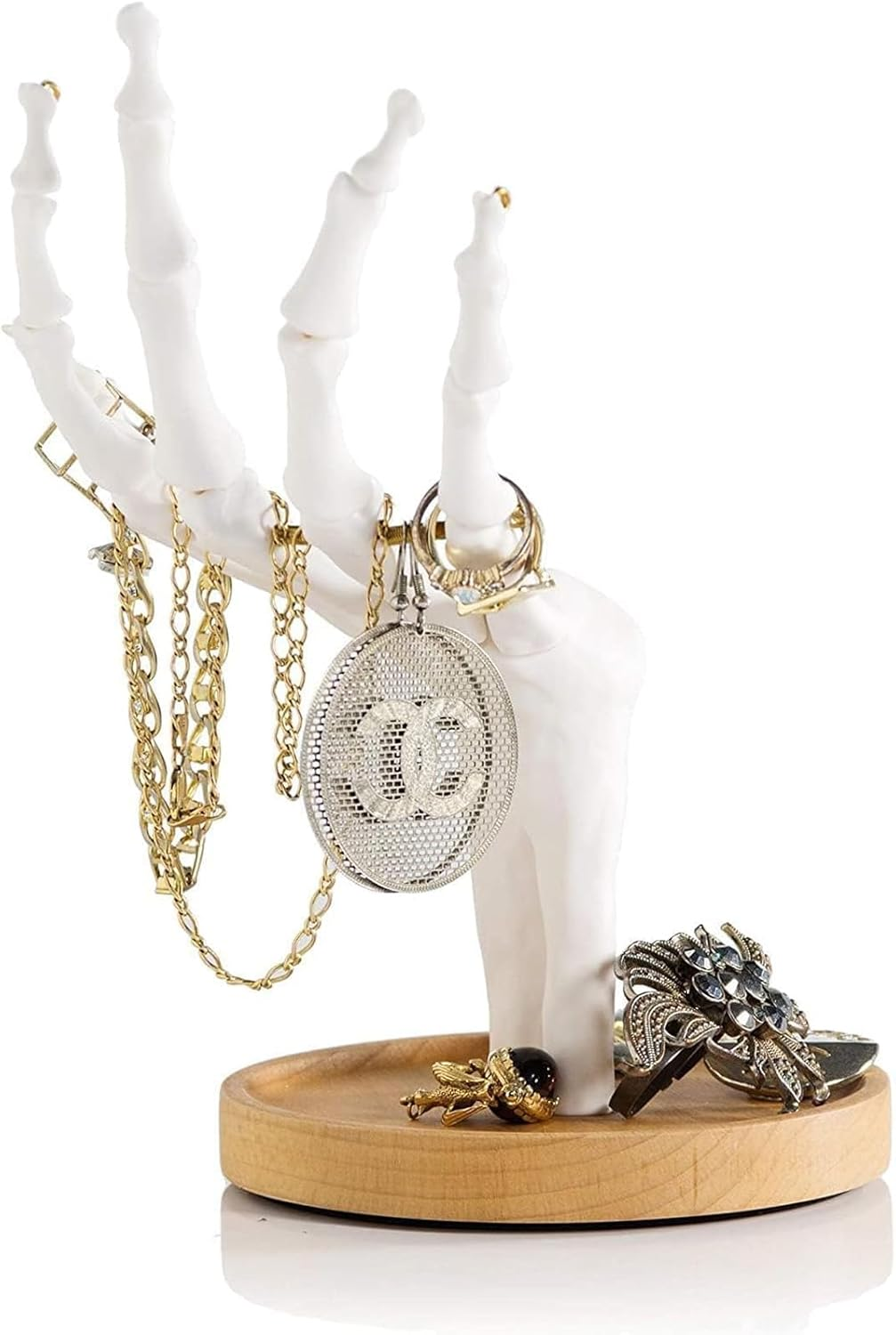 Suck UK Skeleton Hand Jewellery Holder, White image number 1