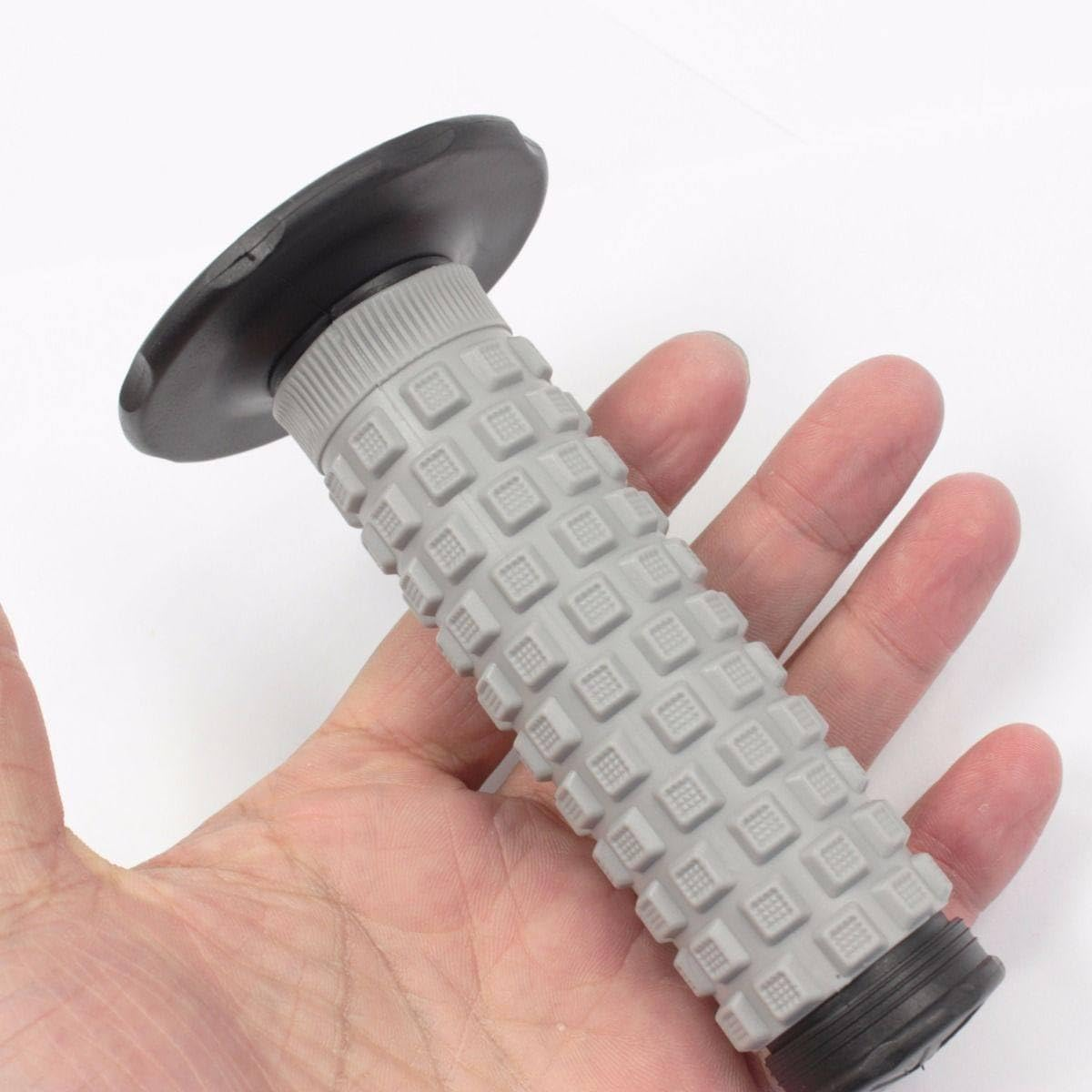 TDR Grey Black Motorcycle Motocross Rubber Hand Grips for Dirt Bike Enduro 7/8" 22Mm Handlebar image number 2