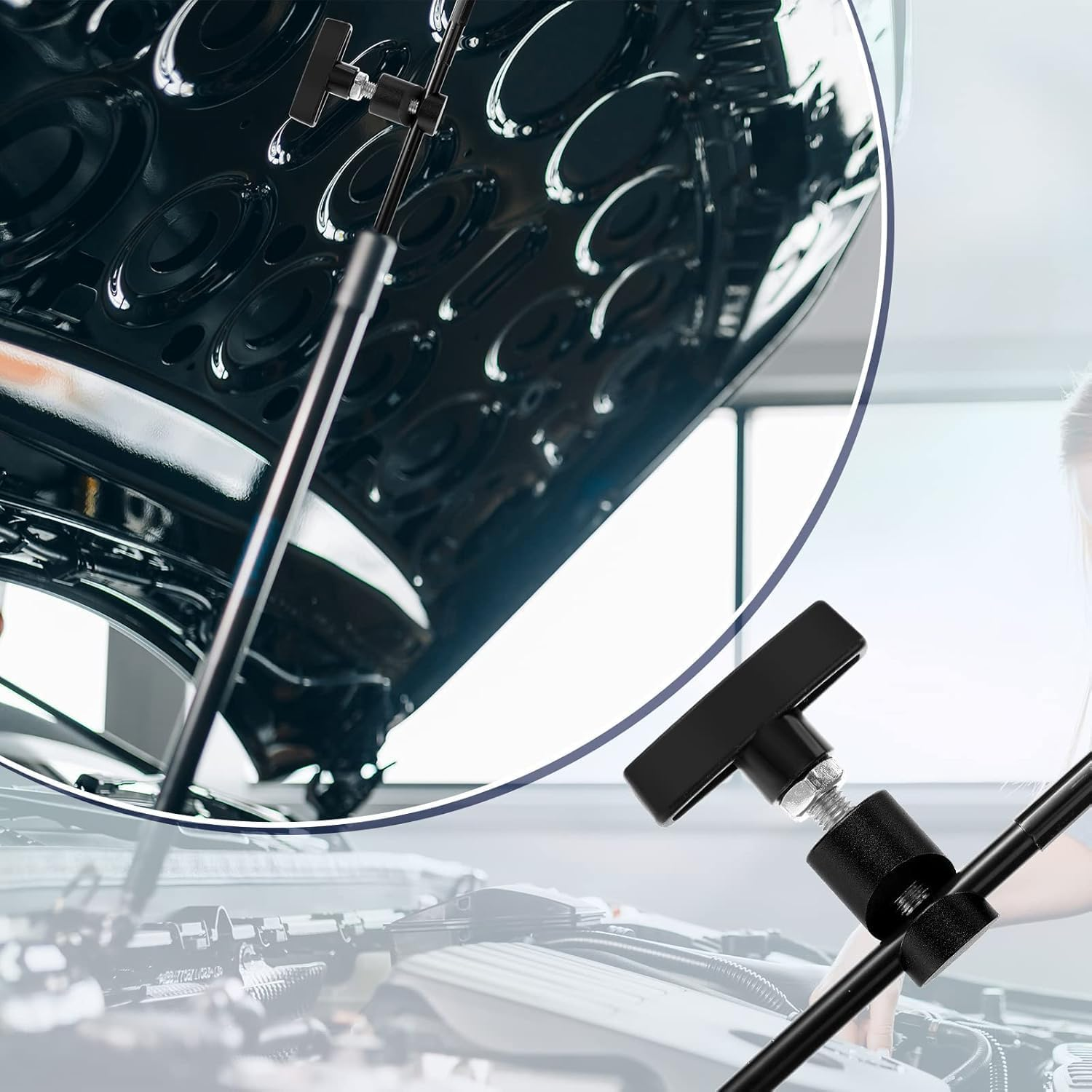 WADY 4 Pack Hood Strut Clamp, Metal Lift Support Clamp for Car Hoods & Tailgates, Multi-Purpose Vehicle Hood Strut Clamps Fits up to 3/8" (10Mm) Diameter, Trunk & Engine Fixing Tool (Multicolor) image number 1