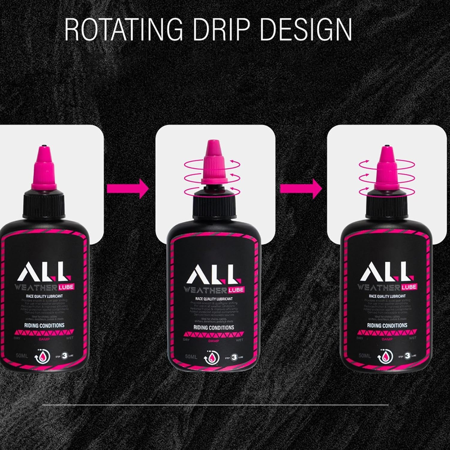 Bike Oil Chain Lubricant | Mountain Bicycles Lubricant | Slick Deep Lubrication for Smooth Ride, 50Ml for Dirtbike, Mountain, Road Bikes & Outdoor