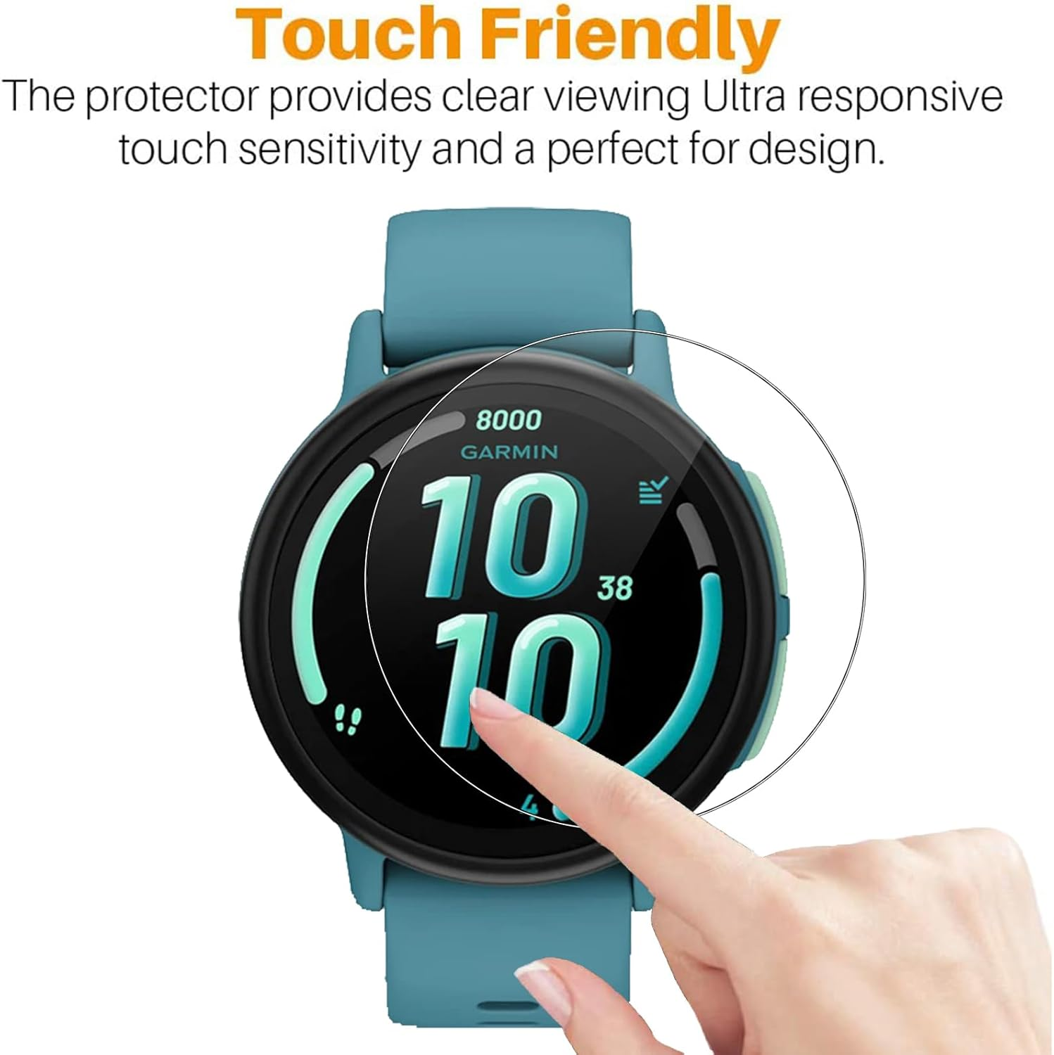 Electro-Weideworld Screen Protector for Garmin Bounce 2, 3 Pack Full Coverage Anti-Scratch HD Clear Flexible TPU Screen Film for Garmin Bounce 2, Self-Healing and Bubble Free image number 6