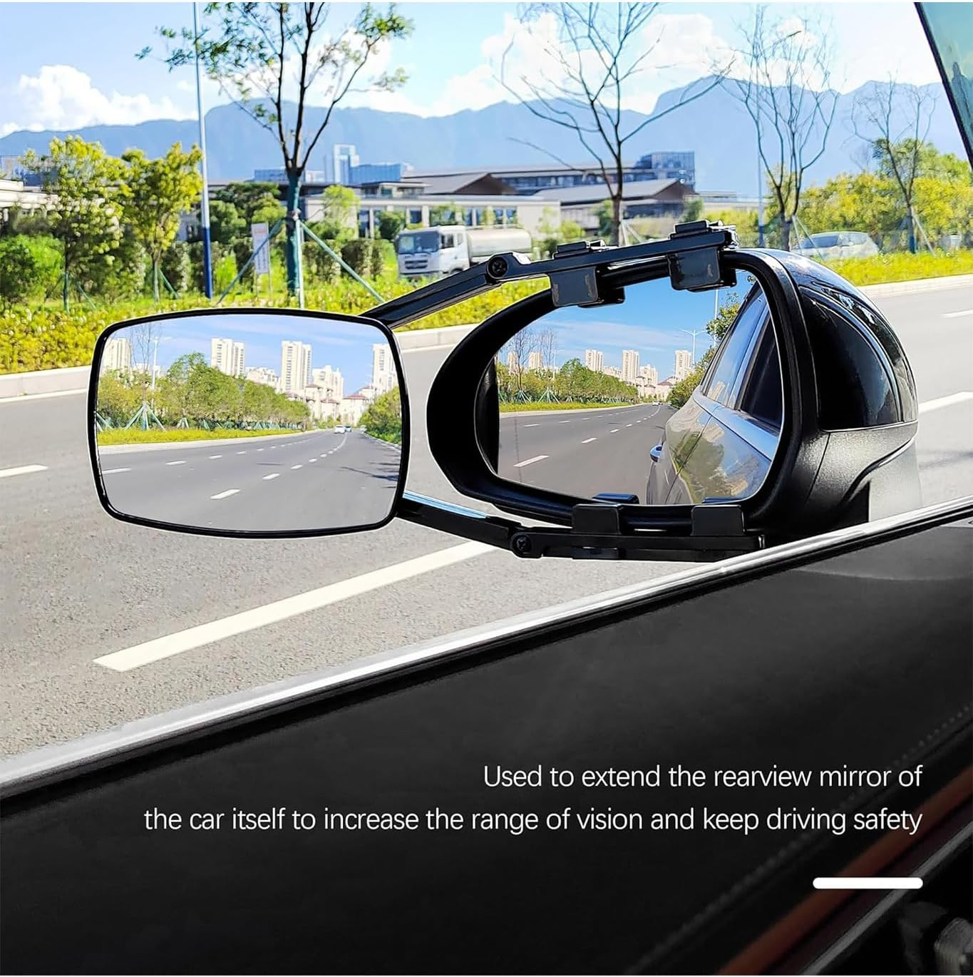 2 Pcs Towing Mirrors Extenders Trailer Universal Clip，Versatile Towing Accessories for Improved Safety and Visibility image number 5