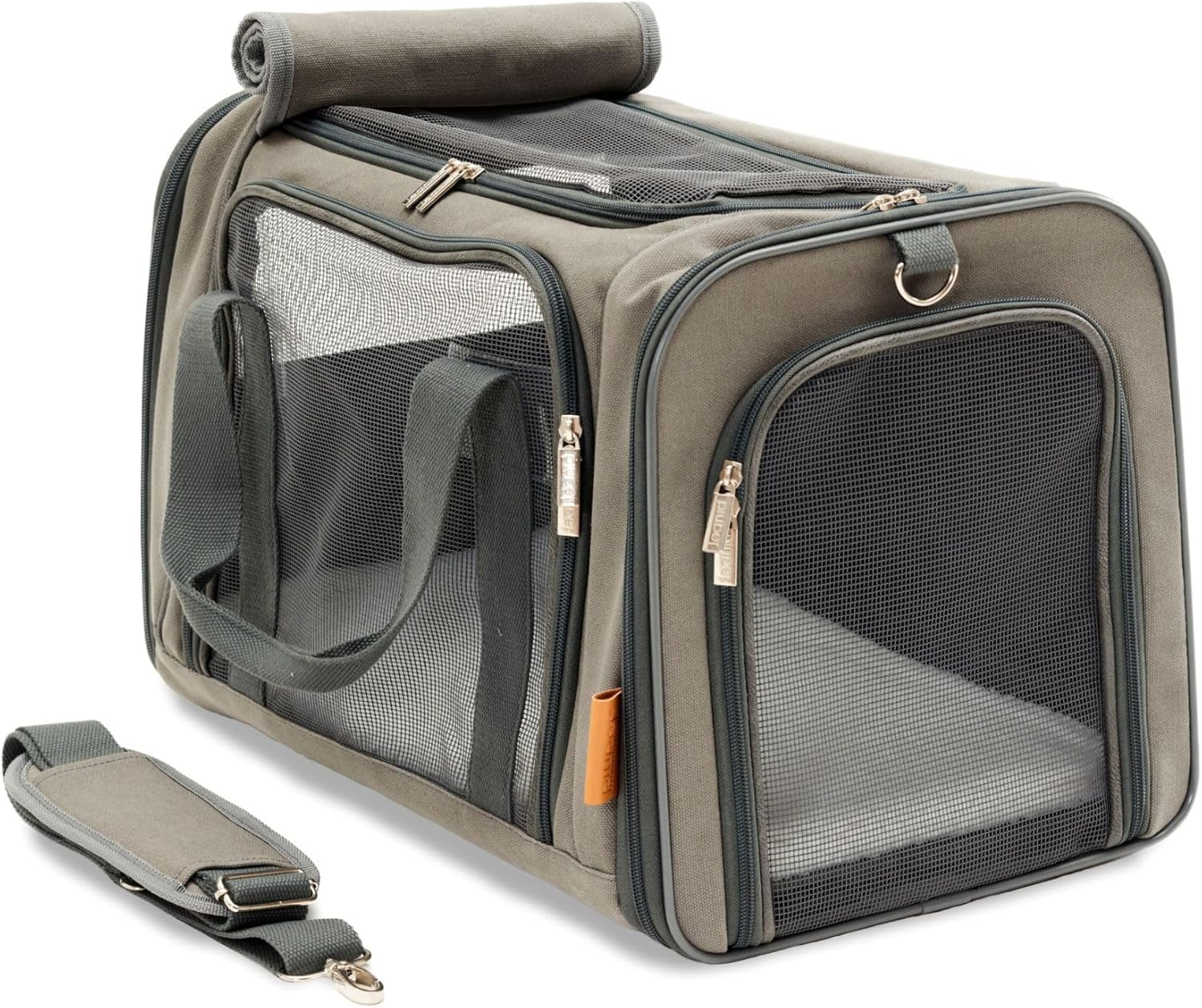 Piupet&reg; Cat Transport Box - Ideal for Cats and Small Dogs - Sturdy Transport Bag with Large Field of View - Cat Transport Box - Stylish Cat Box with Removable Fleece Mat image number 4