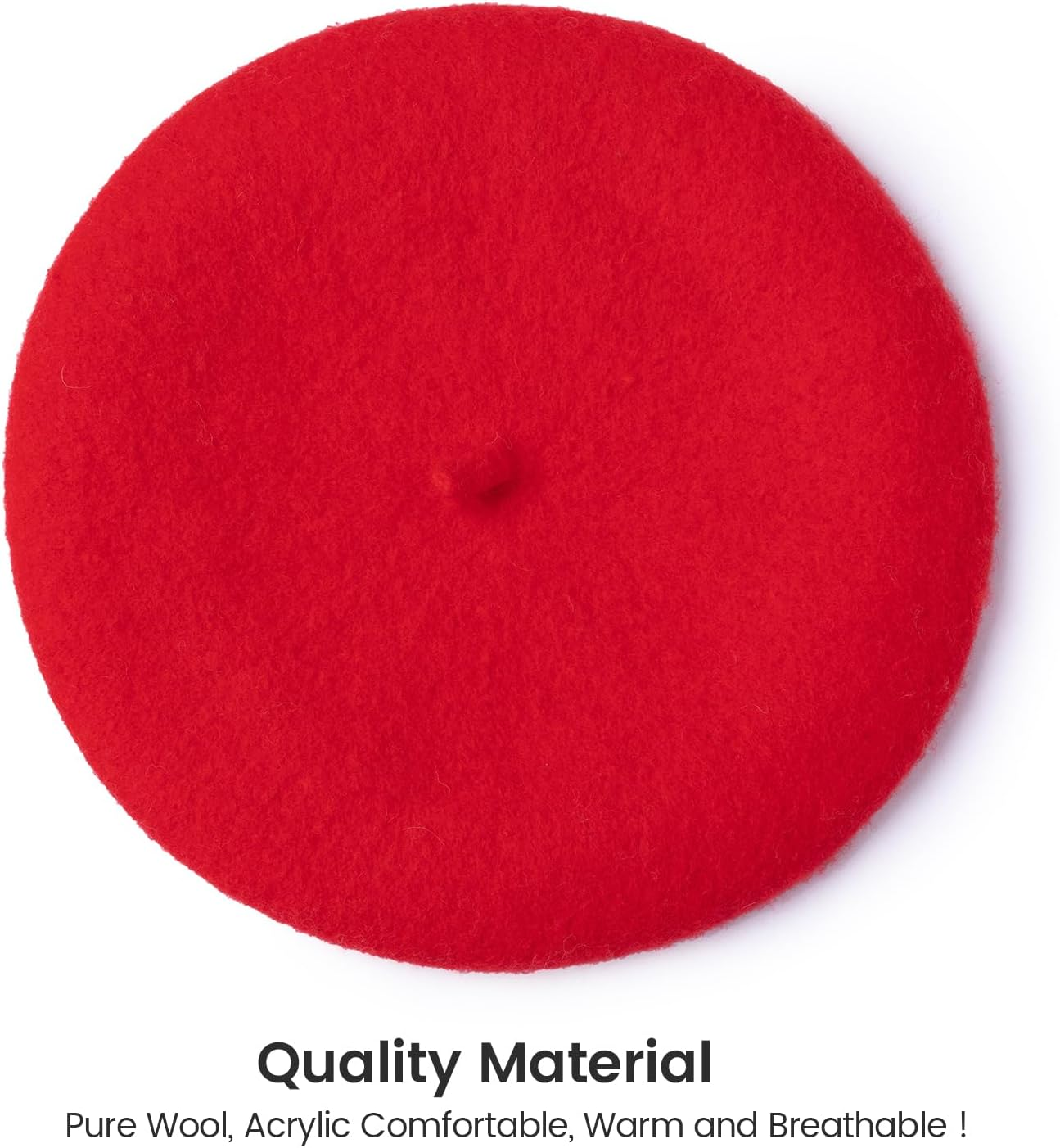 Classic Wool Beret Hats for Women Man Painter Hat French Beret for Man Woman Warm Winte. - Khaki image number 2