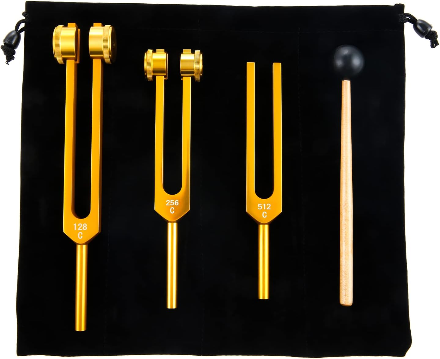 128Hz, 256Hz, 512Hz Tuning Forks for Healing, Chakra Body Tuning Forks Perfect for Sound Set,Musical Instrument, Therapy, for Stress & Sleep, Chakra Balance, Mental Focus, Relaxation