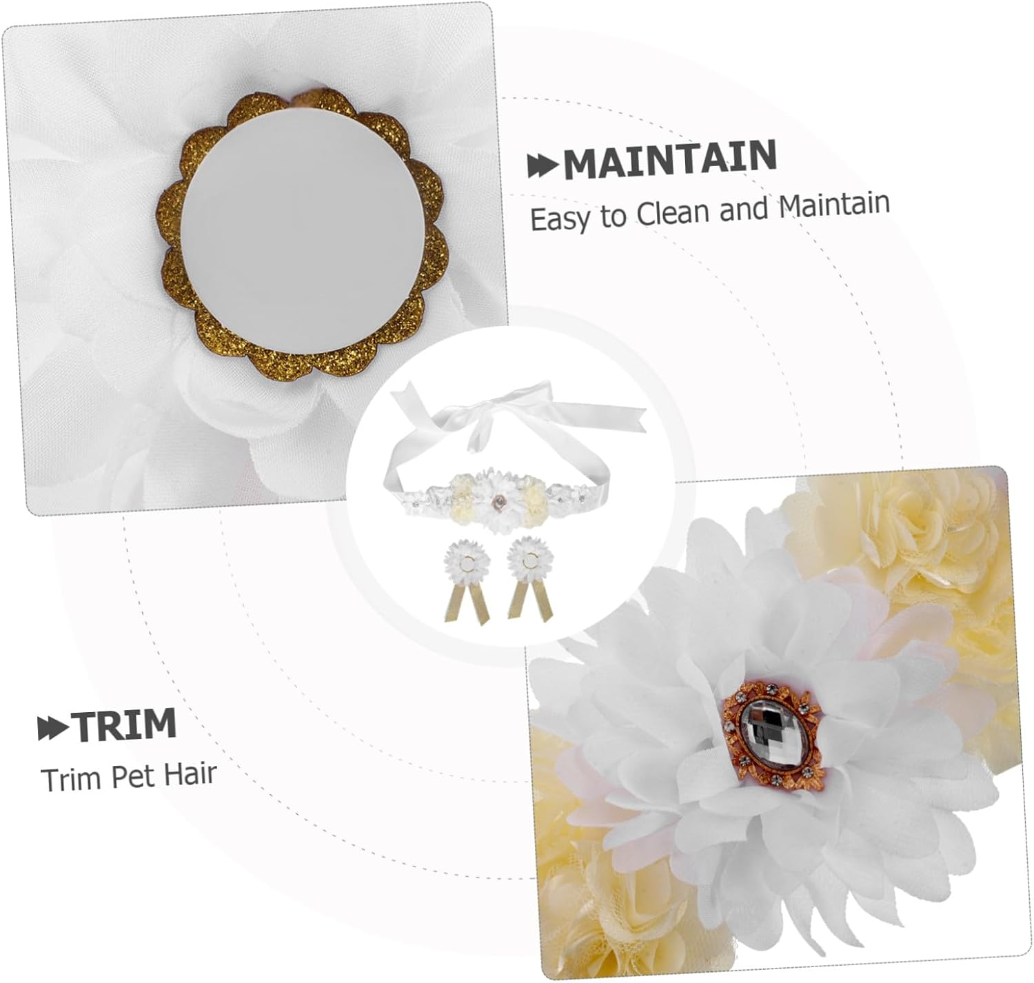 Bestonzon Adjustable Maternity Flower Sash Belt for Pregnant Women Soft Breathable Belly Band with Gentle Compression Support for Shower Pregnancy Photos and Party Accessories image number 1