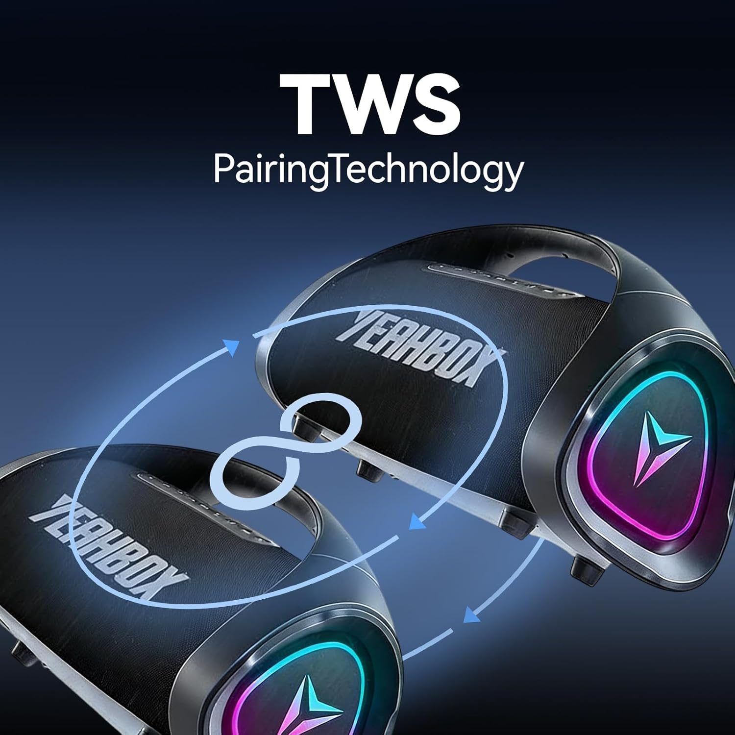 Large Bluetooth Speaker, Sonic Boom MAX 300W IPX66 Waterproof Speaker, Massive Bass with Subwoofer, Portable Wireless Party Speaker image number 3