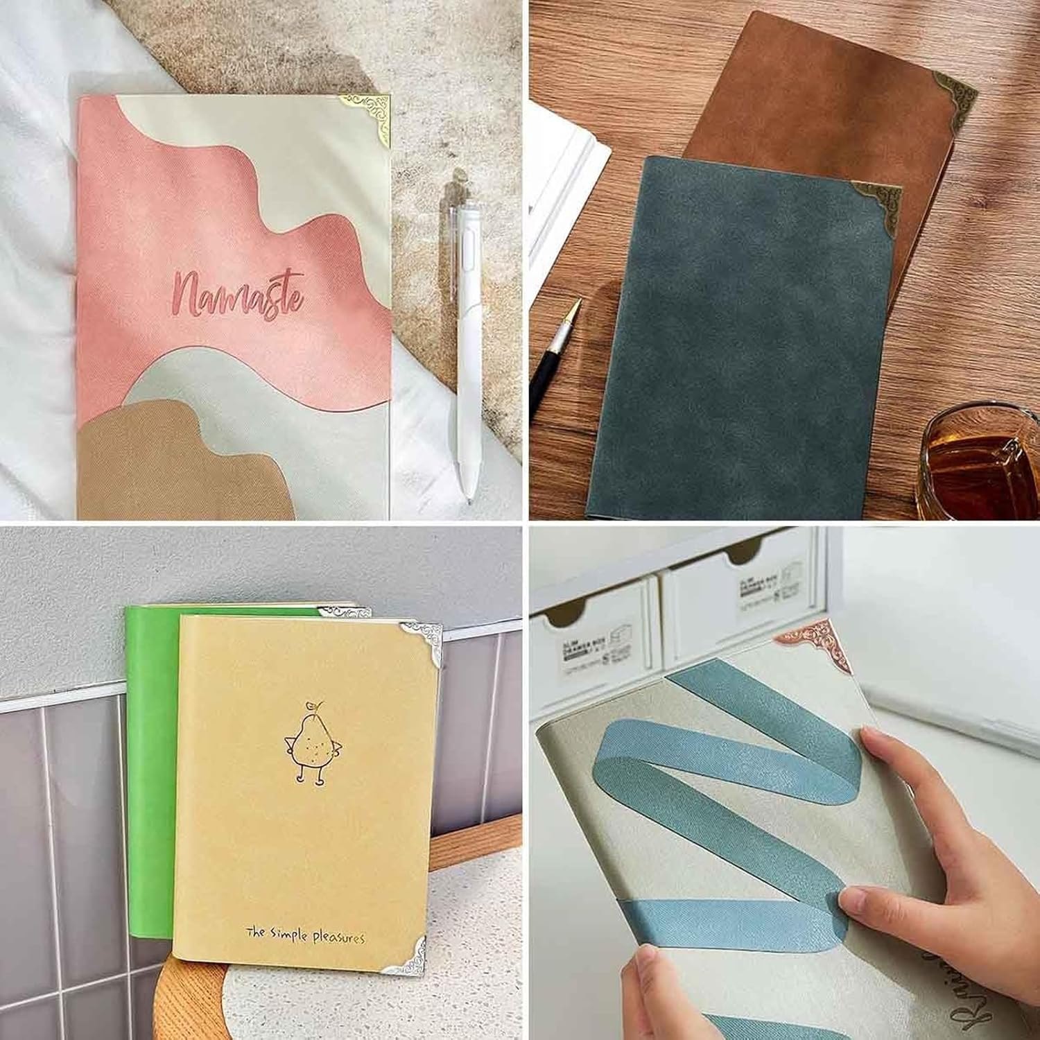 80Pcs Metal Book Corner Protector, 4 Colors Protective Corner Edge Decoration for Books Vintage Corner Protection Vintage Photo Corners Decorative Protector for Scrapbook Menus Folder Book image number 4