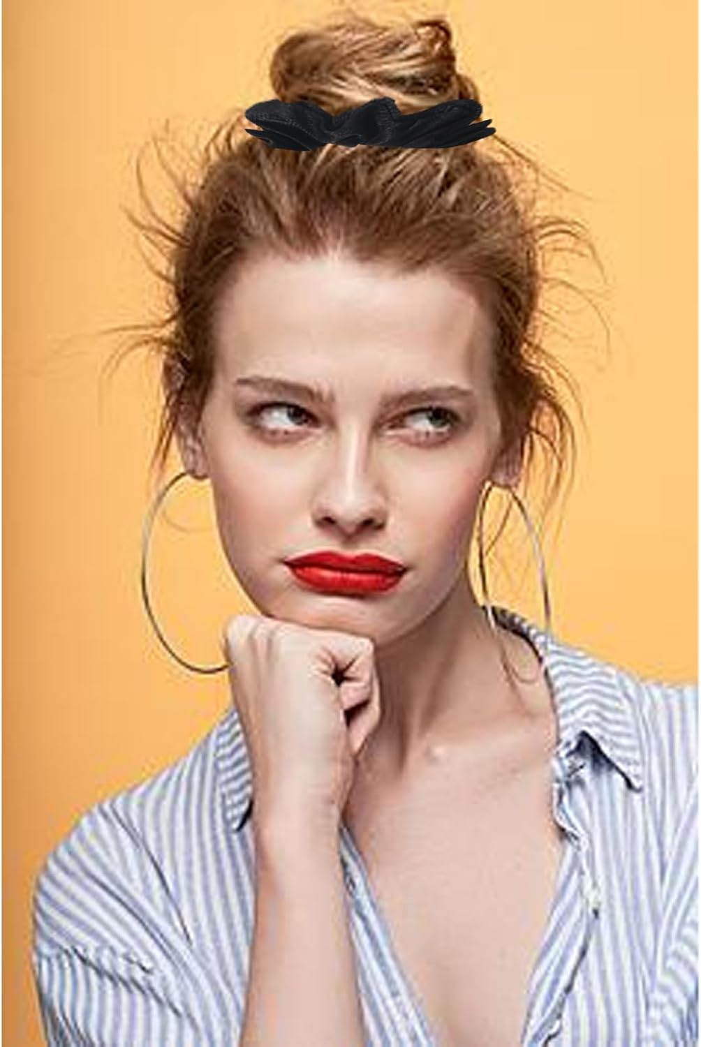 SSKHE 10PCS Hair Scrunchies Satin Scrunchies,Soft Hair Ties,Ponytail Holder Hair Accessories,Elastic Hair Bands,Premium Satin Softer Silk,Bobbles Hair Bands,Atin Scrunchies for Thick Thin Curly Hair image number 3