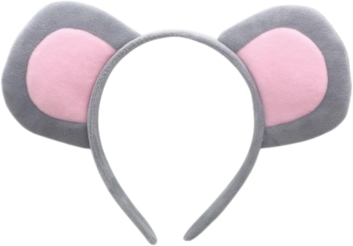 Alipis Mouse Ear Headband, Mice Headband Animal Hairband Cartoon Rat Hair Hoop Costume Accessories Cosplay Headwear for Adults Kids Toddlers Festivals Party Holiday image number 4