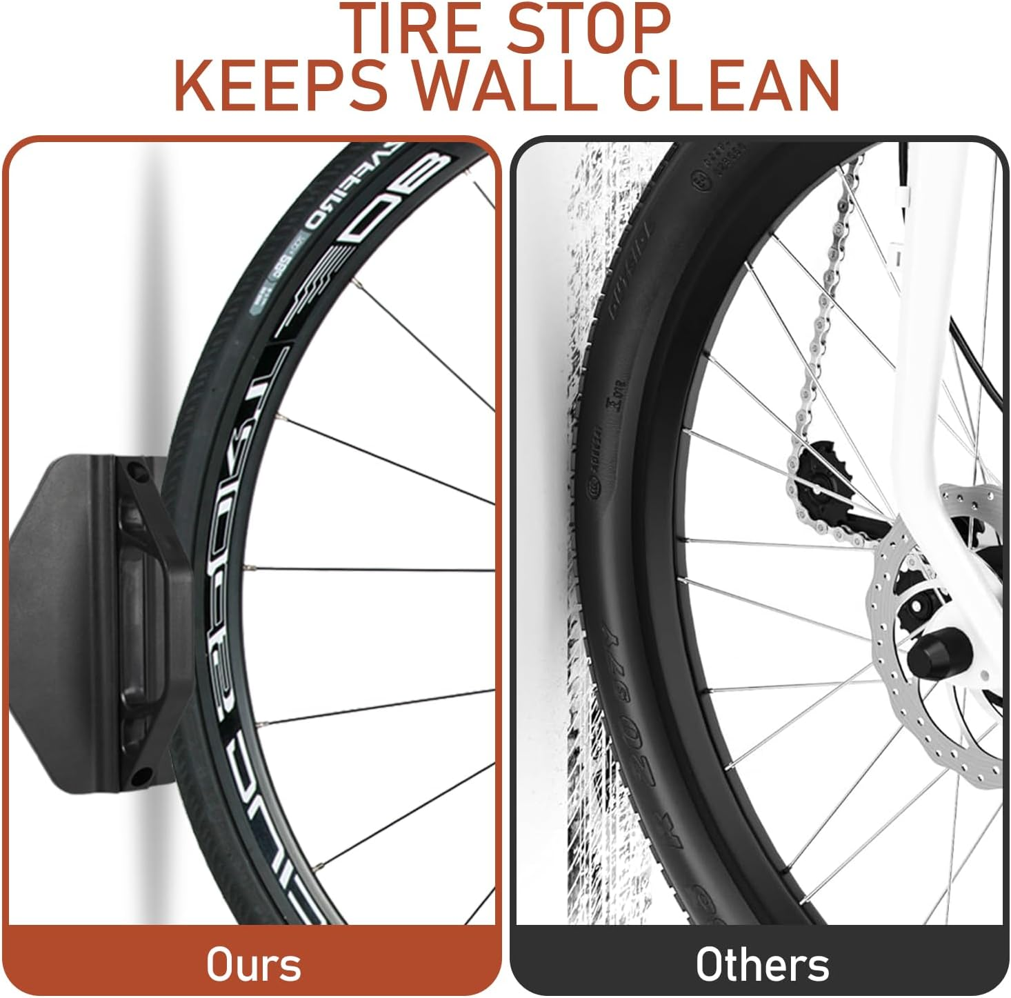 Uandhome Swivel Bike Wall Mount Rack,Bike Wall Hanger for Garage,Wall Mount Bike Rack Bicycle Storage,Bike Rack Vertical Bike Rack Holder Hanger Hook for Indoor Adjustable Angle Swivel Design (2 Pcs) image number 4