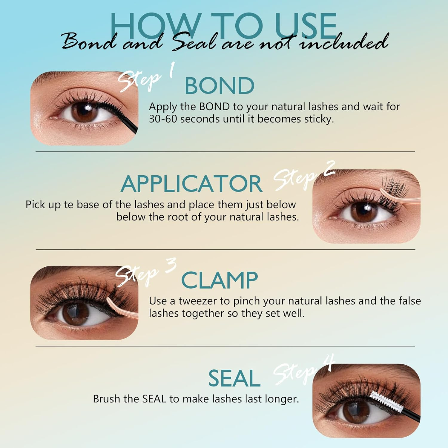 Mayhug Lash Clusters Natural Cluster Lashes Wispy Mix 8-16Mm Eyelash Clusters 96Pcs Individual Lashes D Curl, 0.05 Super Thin Band DIY Cluster Eyelash Extensions(Muggy) image number 4