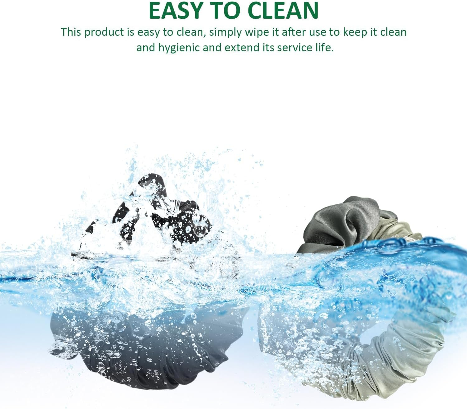 Yuannee Heat-Free Curlers, Heatless Curling Silk Scrunchies for Women, Hair Scrunchies, Girls Hair Scrunchies, Green, Heatless Curls, Silky Hair Bobbles for Women for Long Hair image number 6