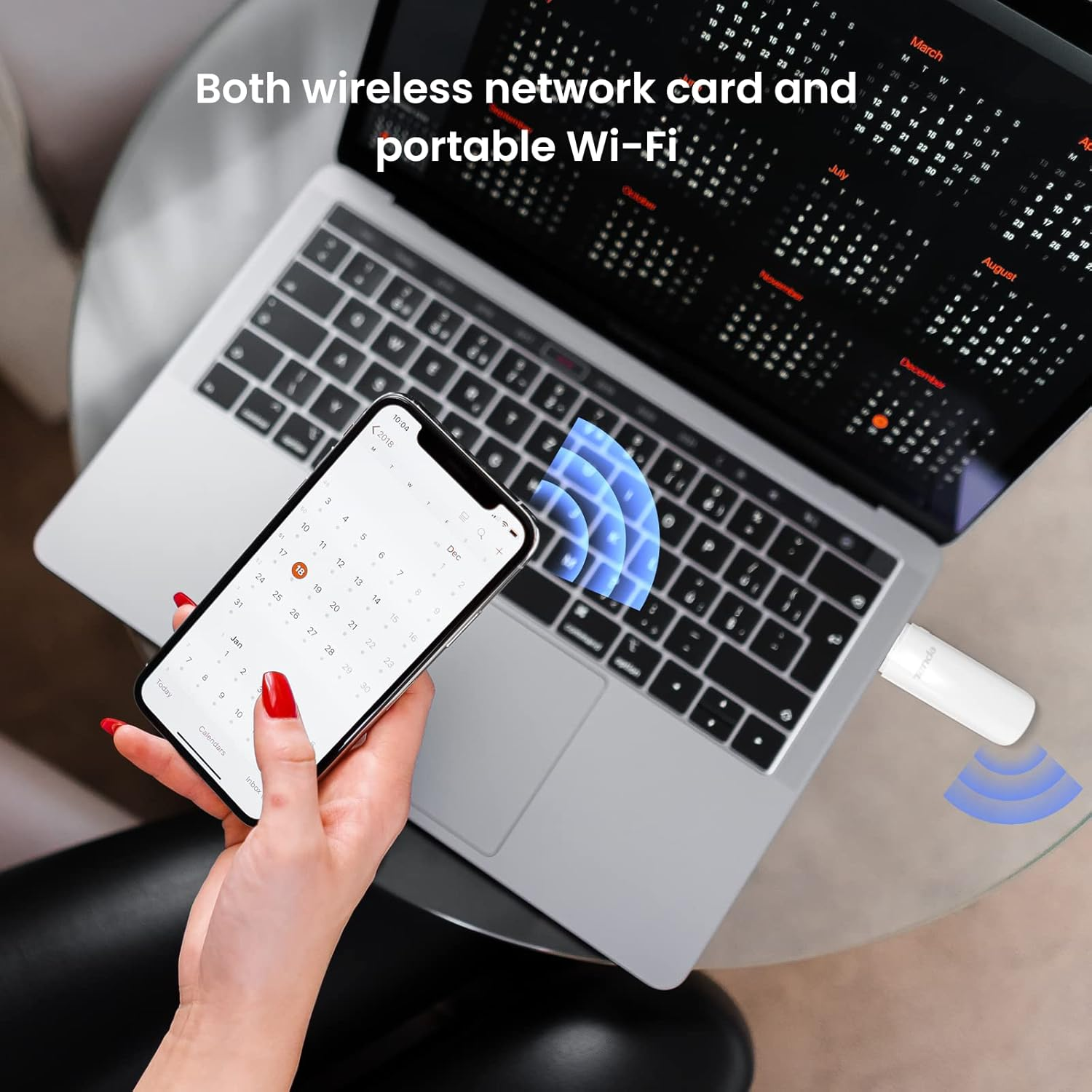 Tenda AX1800 Wi-Fi 6 Dongle &ndash; USB 3.0 Wi-Fi Adapter &ndash; Dual Band MU-MIMO 1800Mbps for Pc/Desktop/Laptop &ndash; Supports Windows 11 & 10 ONLY (U18)