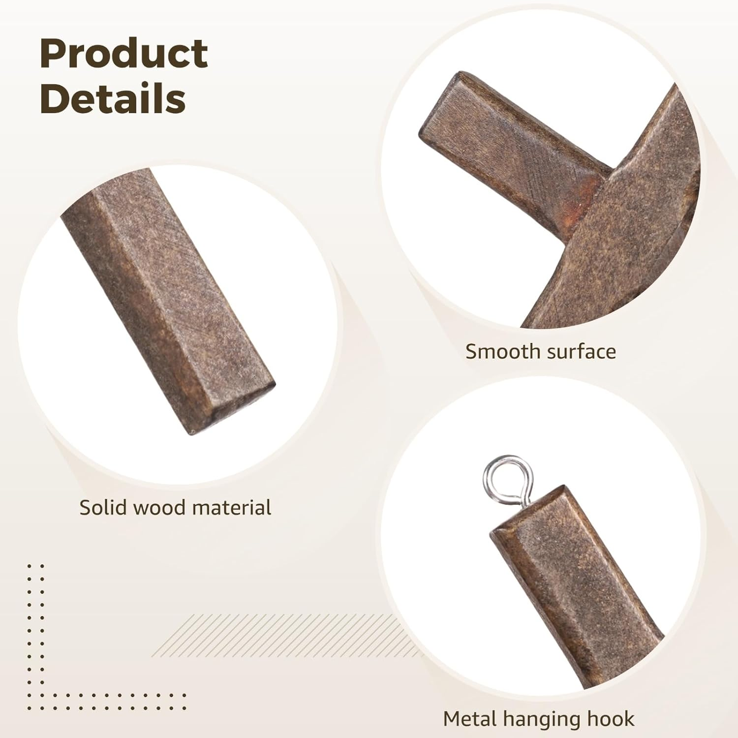 24 Pcs Brown Handcrafted Wooden Crosses, Small Pocket Prayer Crosses, Crosses for Crafts, T-Shaped Wooden Crosses with Hanging Hooks, Ideal for Religious Gifts and DIY Projects image number 1