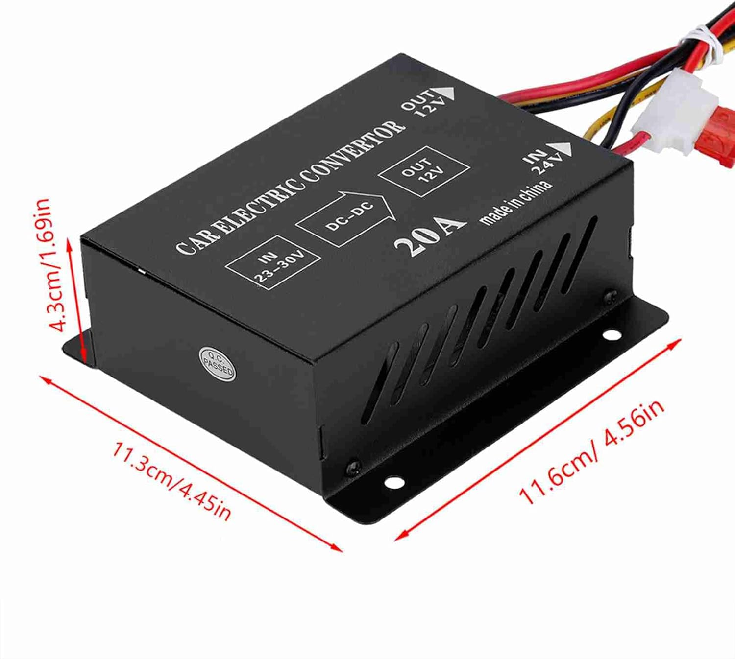 DC 24V 12V Power Converter Electric Inverter Voltage Reducer for Car Truck Electrical System (24V to 12V/20A/240W) image number 2