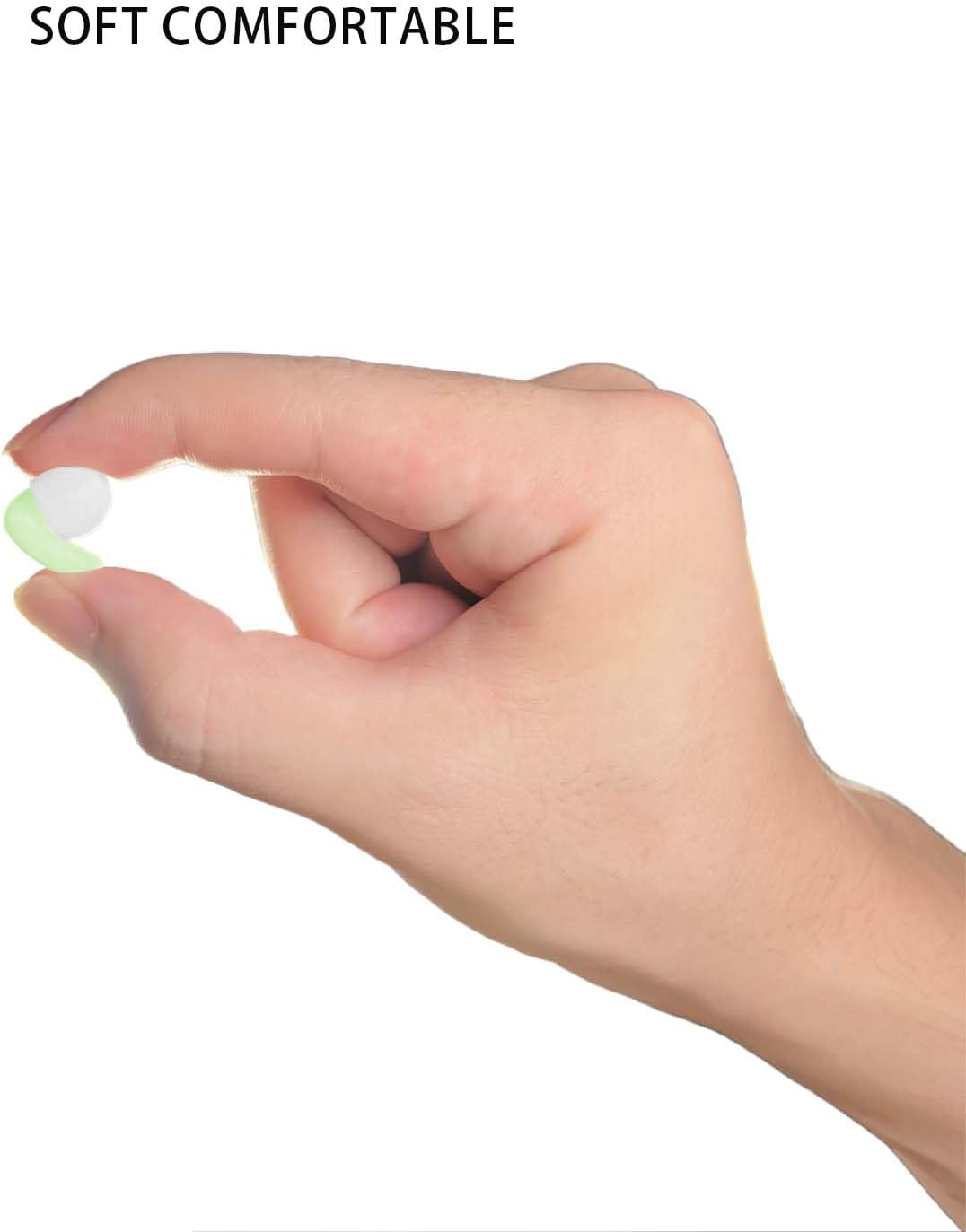 Ear Plugs for Noise Reduction NRR 33Db, Soft Silicone Ear Plugs for Sleeping Noise Cancelling, Concerts, Motorcycle, Travel & Noise Sensitivity, 8 Ear Tips in XS/S/M/L (Green) - Green image number 2