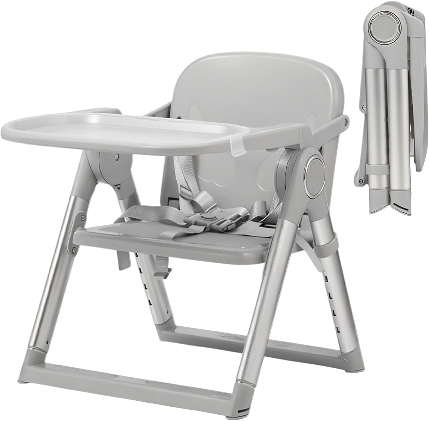 3-In-1 Portable Booster Seat for Babies and Toddlers Adjustable Height with Removable Feeding Tray for Indoor/Outdoor 6 Months - 3 Years with Carry Bag image number 5