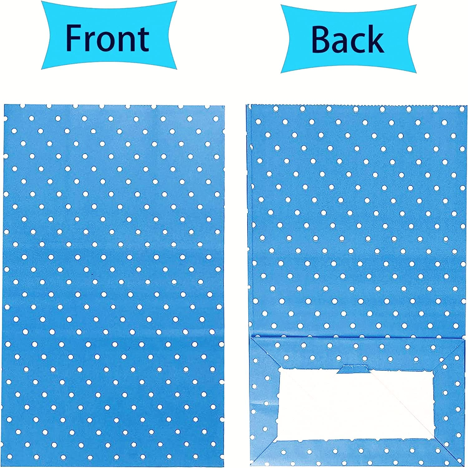 Party Favor Gift Bags,24 Packs Merchandise Party Bags with Sealing Stickers Polka Dot Candy Buffet Treat Gift Pack Bags for Wedding Shopping - Style-1 image number 5