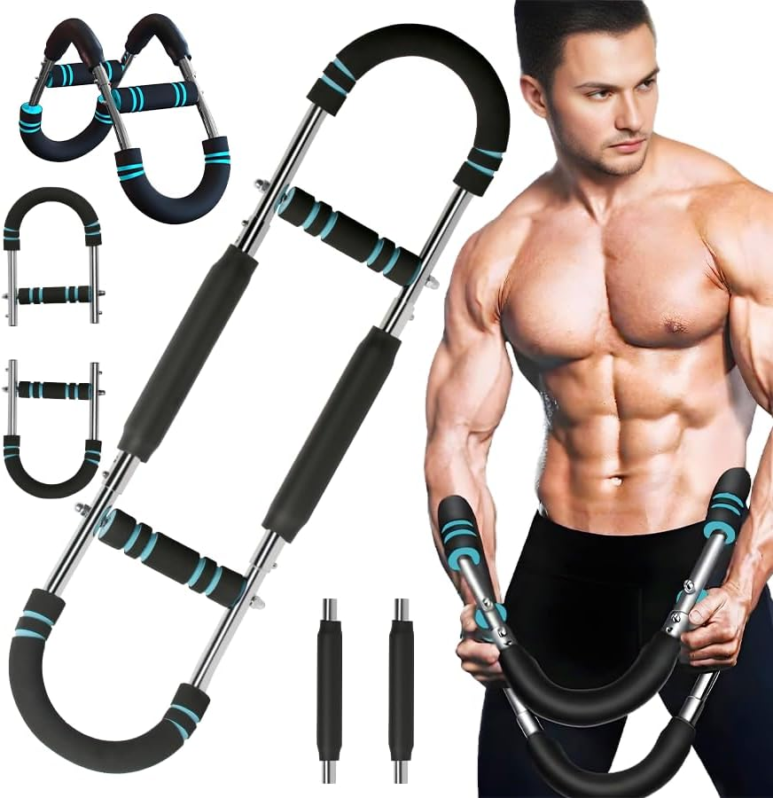 Twister Arm Trainer, Adjustable Hotwave Arm Trainer, Portable Chest Trainer for Men & Women, Detachable Power Twister Bar for Home Chest Workout Equipment image number 1