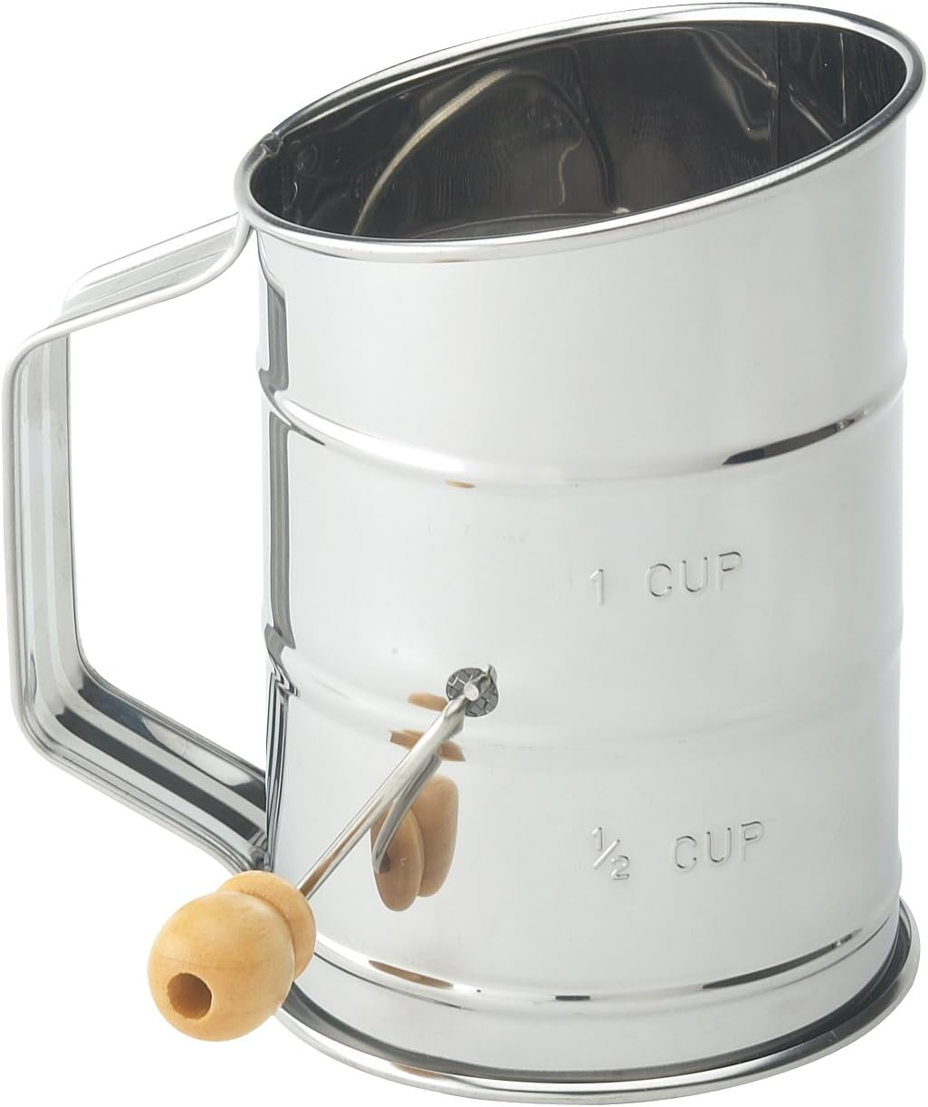 Mrs. Anderson&rsquo;S Baking Hand Crank Flour Icing Sugar Sifter, Stainless Steel, 1-Cup,Silver image number 6