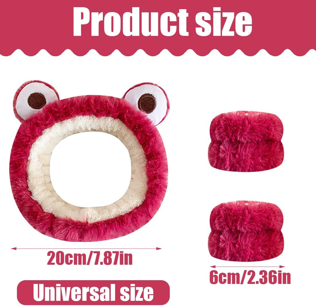 NHQZ Pack of 3 Hair Band Cosmetic, Wrist Wash Band, Make-Up Hair Band, Elastic Face Wrist Wash Band, Hair Accessories for Washing Face, A