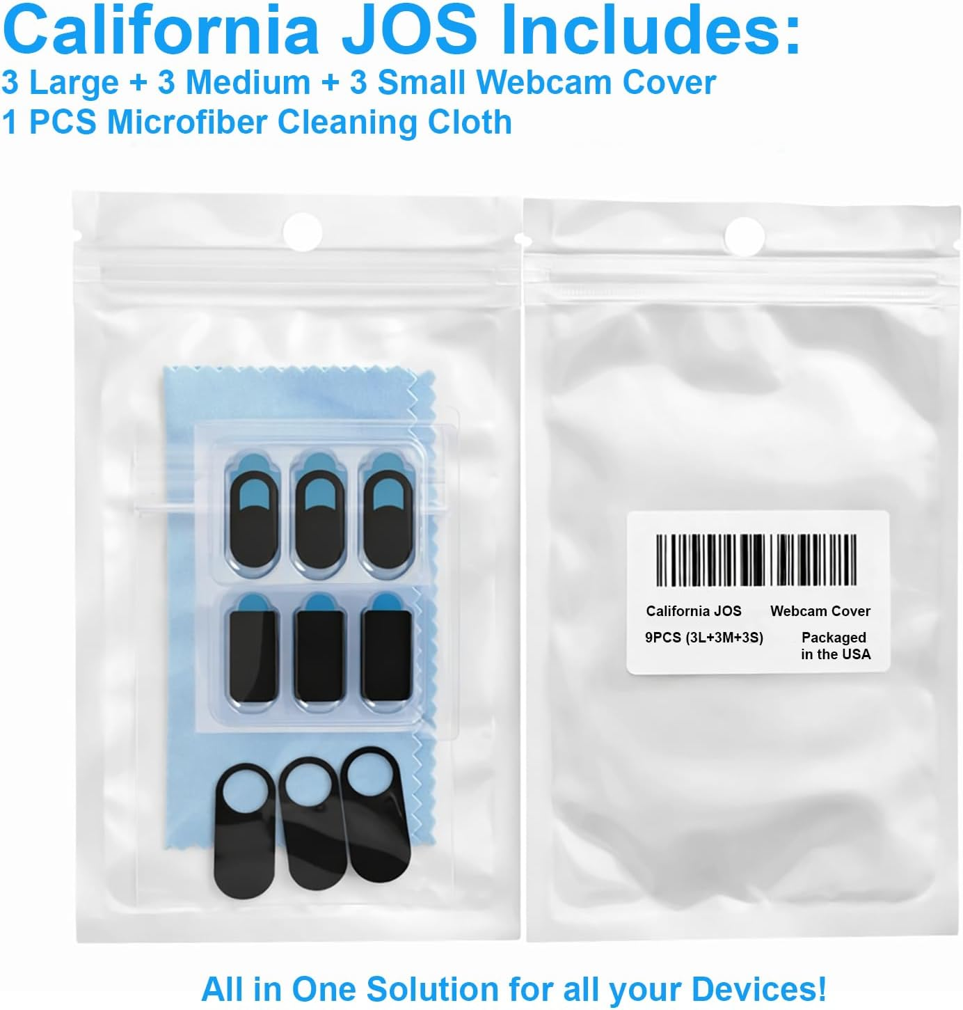 6PCS Webcam Cover Slide Camera Privacy Security Protect Sticker for Phone Laptop (Black) - Large Black Oval image number 5