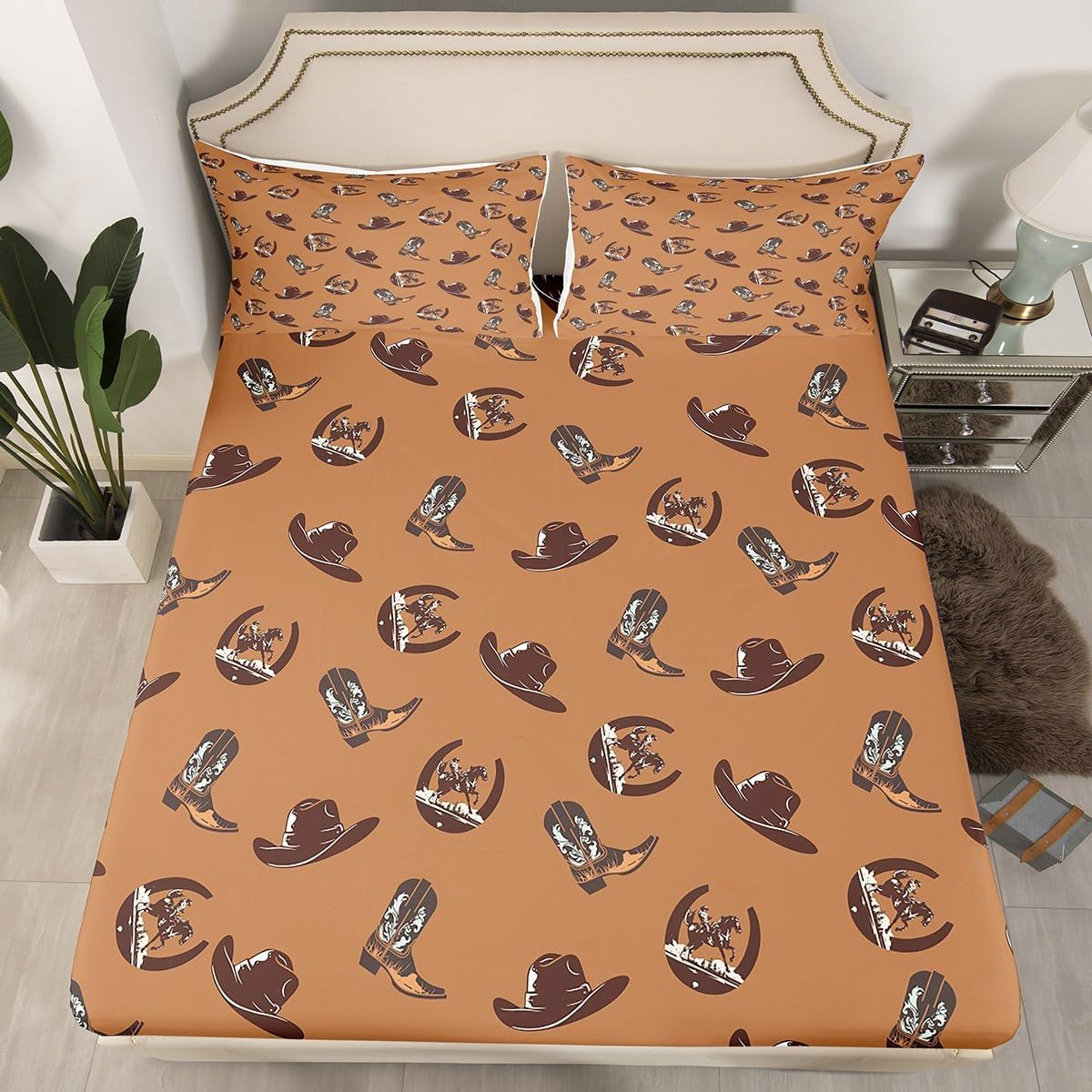 Castle Fairy Cute Dragon Fitted Sheet Queen Size Mysterious Jungle Bedding Set 3Pcs Kawaii Western Dragon Animal Bed Sheet for Kids Room Decor Glitter Plant Deep Pocket Sheet