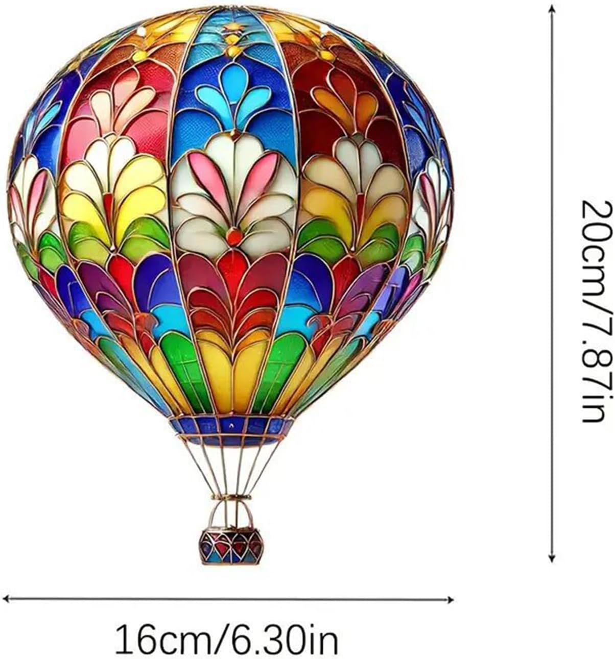 Hot Air Balloon Lantern, Garden Ornaments Outdoor, Hot Air Balloon Light, Hanging Garden Lights, Charming Acrylic Home Decor for Window Door Tree Gardan image number 3