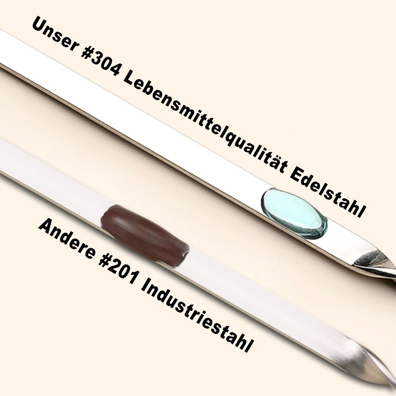 WILLBBQ 304 Stainless Steel Flat Barbecue Skewers,20Pcs/40Pcs BBQ Kebab Skewers with Portable Metal Storage Tube,Reusable for Grilling Barbecue Kitchen Party and Outdoor Cooking