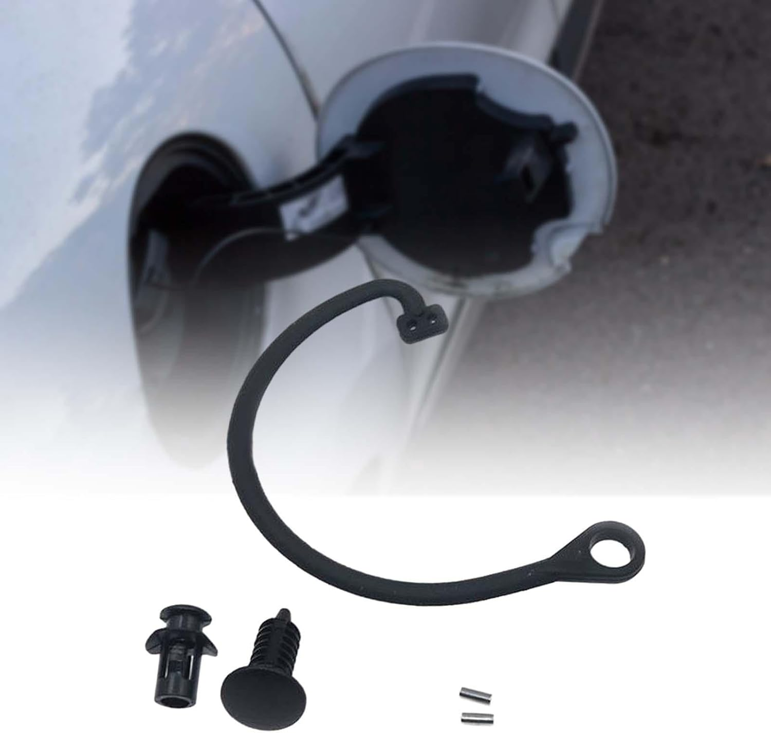 Magideal Fuel Cap Retaining Strap Tether Cord, Fuel Tank Cap Tether Lightweight,Car Replacement Accessory for Q5,Q3 Easily Install, Curved - Curved image number 5