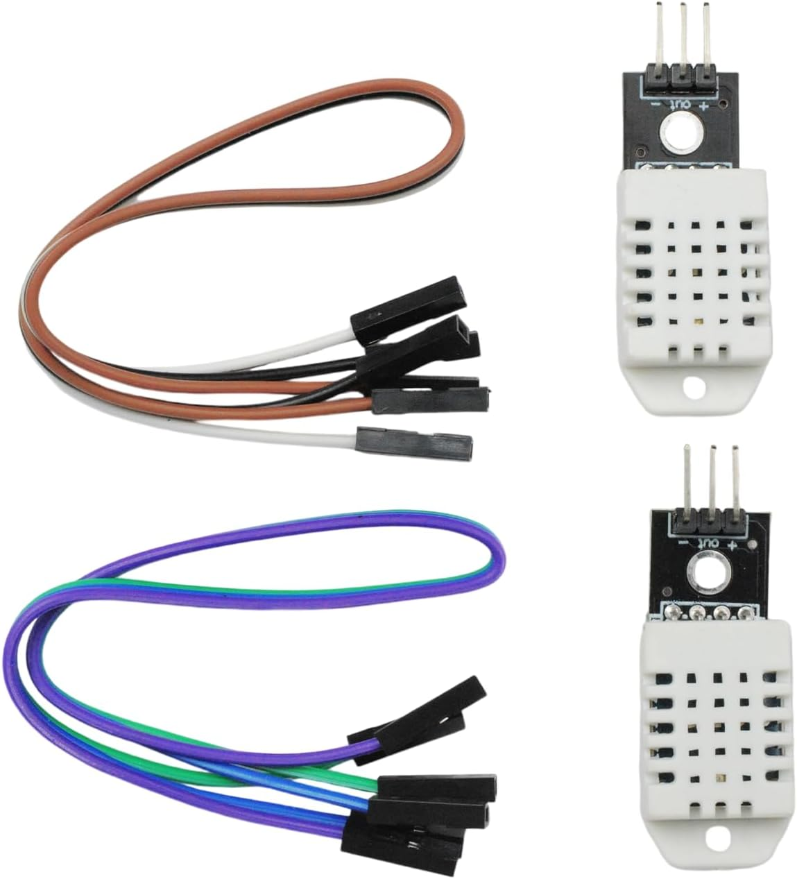 Lonely Binary DHT22 & DHT11 Temperature and Humidity Sensor Set &ndash; 4&times; DHT22 & 4&times; DHT11 &ndash; Digital Output, DC 3.3V-6V, Compatible with Arduino, Raspberry Pi, ESP32 for Smart Home