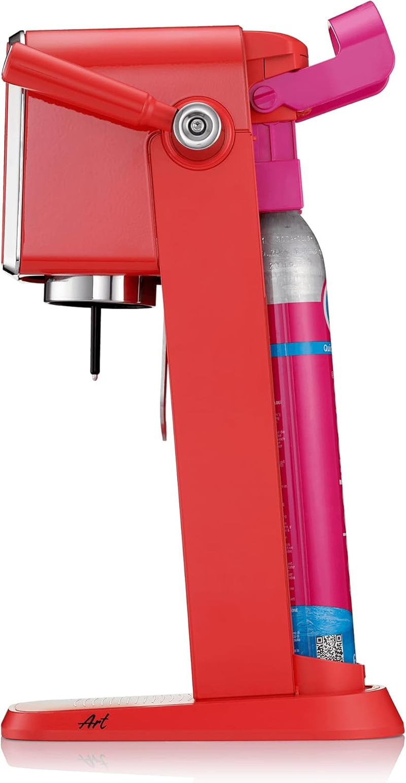 Sodastream - ART Mandarin Red Sparkling Drink Maker | Quick Connect CO2 | Eco-Friendly Reusable Bottle | Stylish Kitchen Appliance