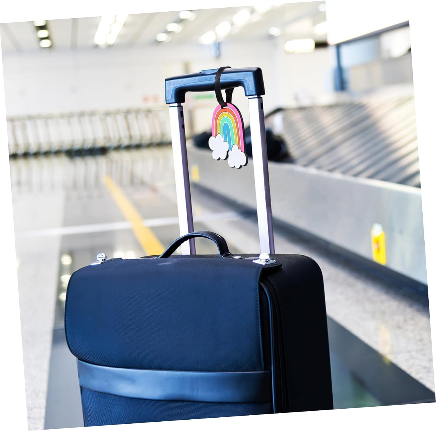 Beaupretty Rainbow Silicone Luggage Tag Colorful Travel Name Id Label for Suitcases and Backpacks, Cute Cartoon Style Travel Gear Identifier for Business and Holiday Trips image number 3